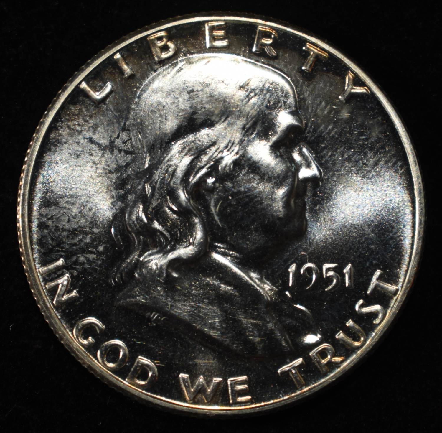 1951 FRANKLIN HALF DOLLAR GEM PROOF