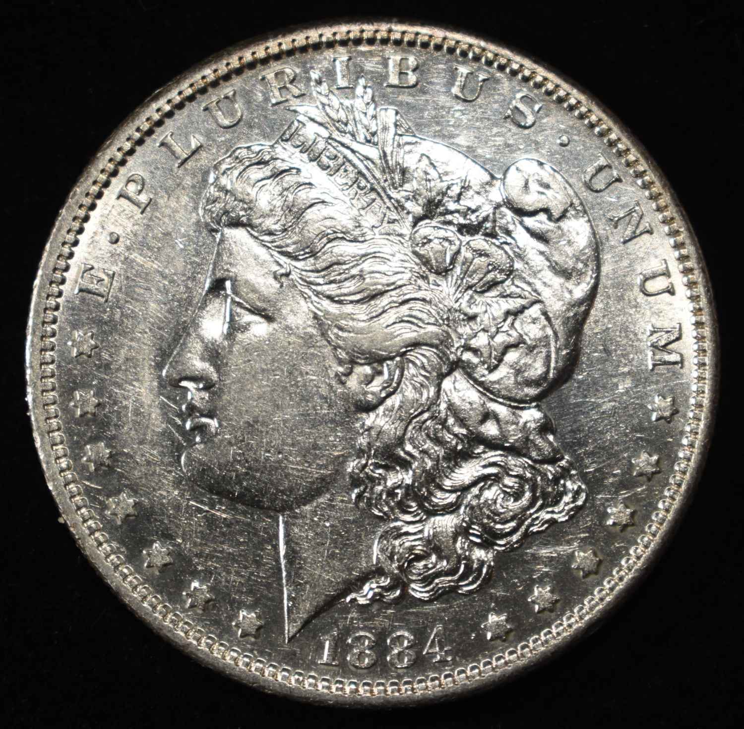 1884-S MORGAN DOLLAR CH AU