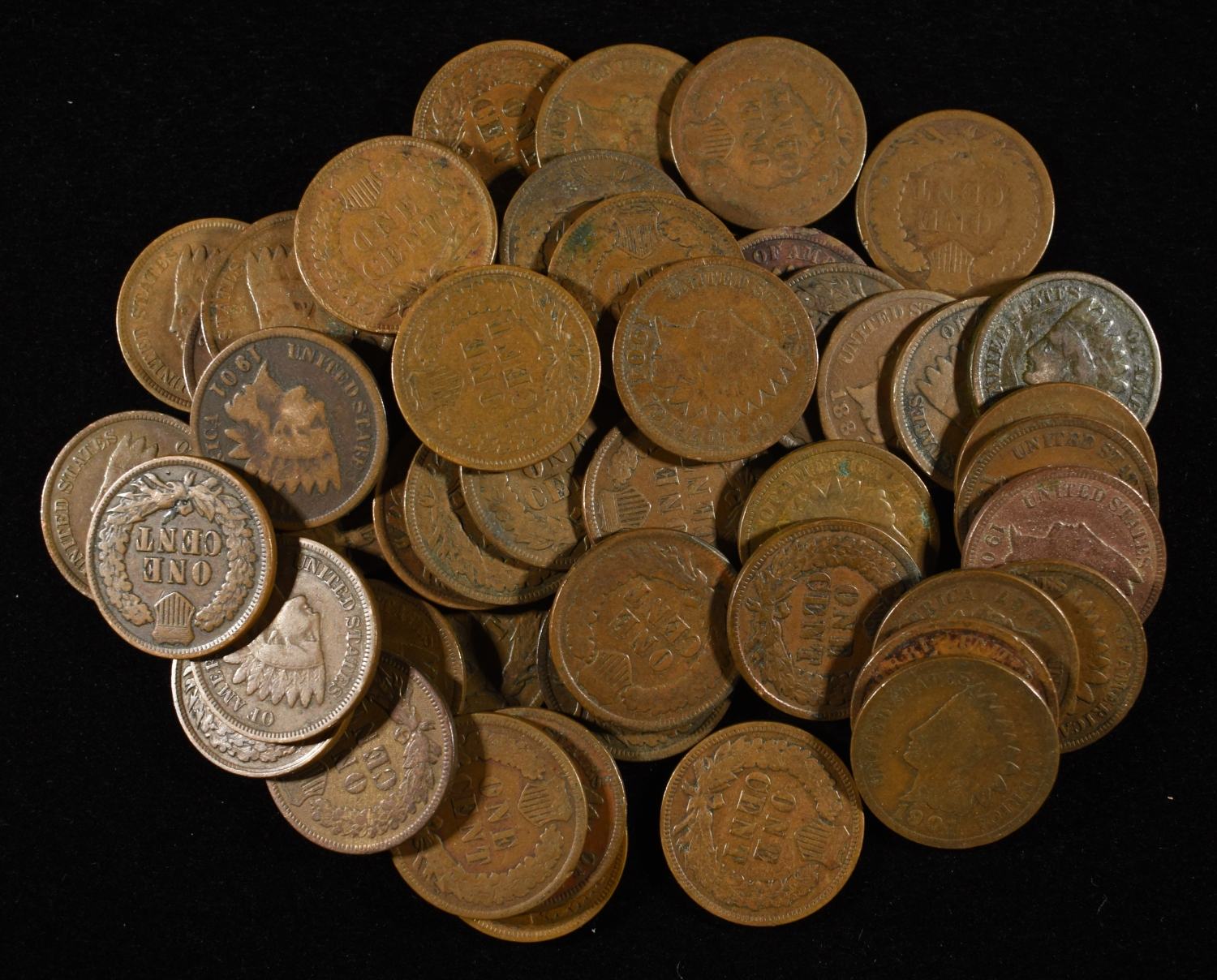 (50) INDIAN CENTS