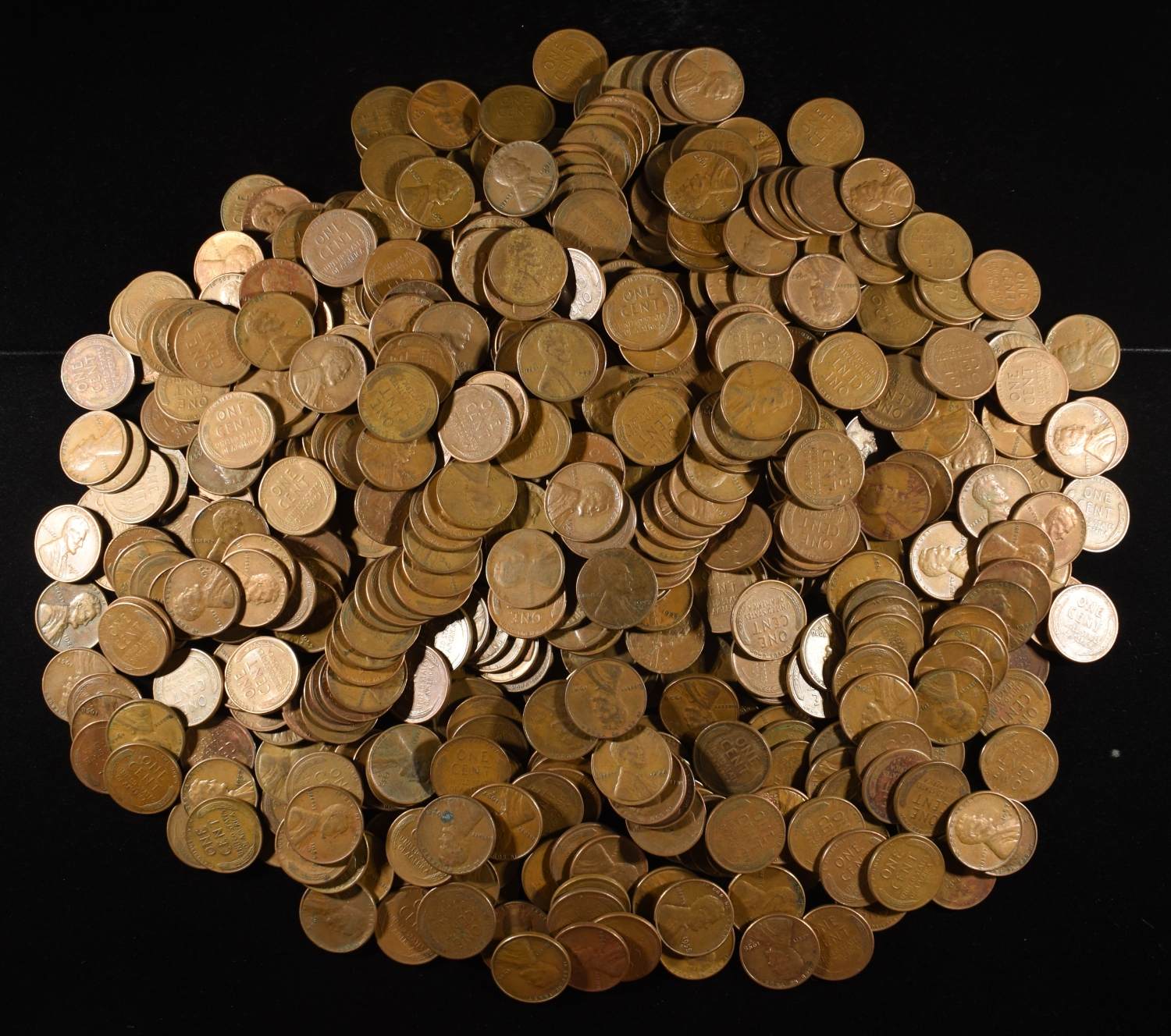 (500) WHEAT CENTS: MIXED DATES