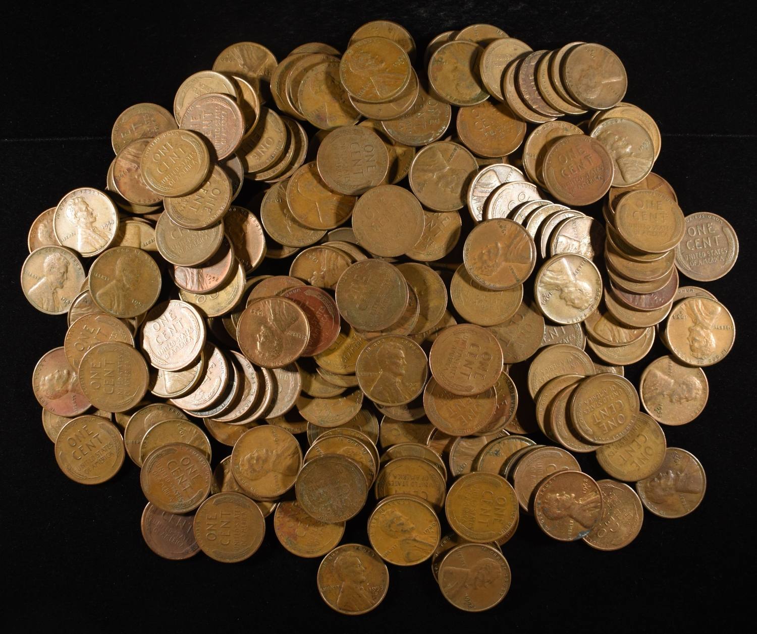 200 "S" MINT WHEAT CENTS