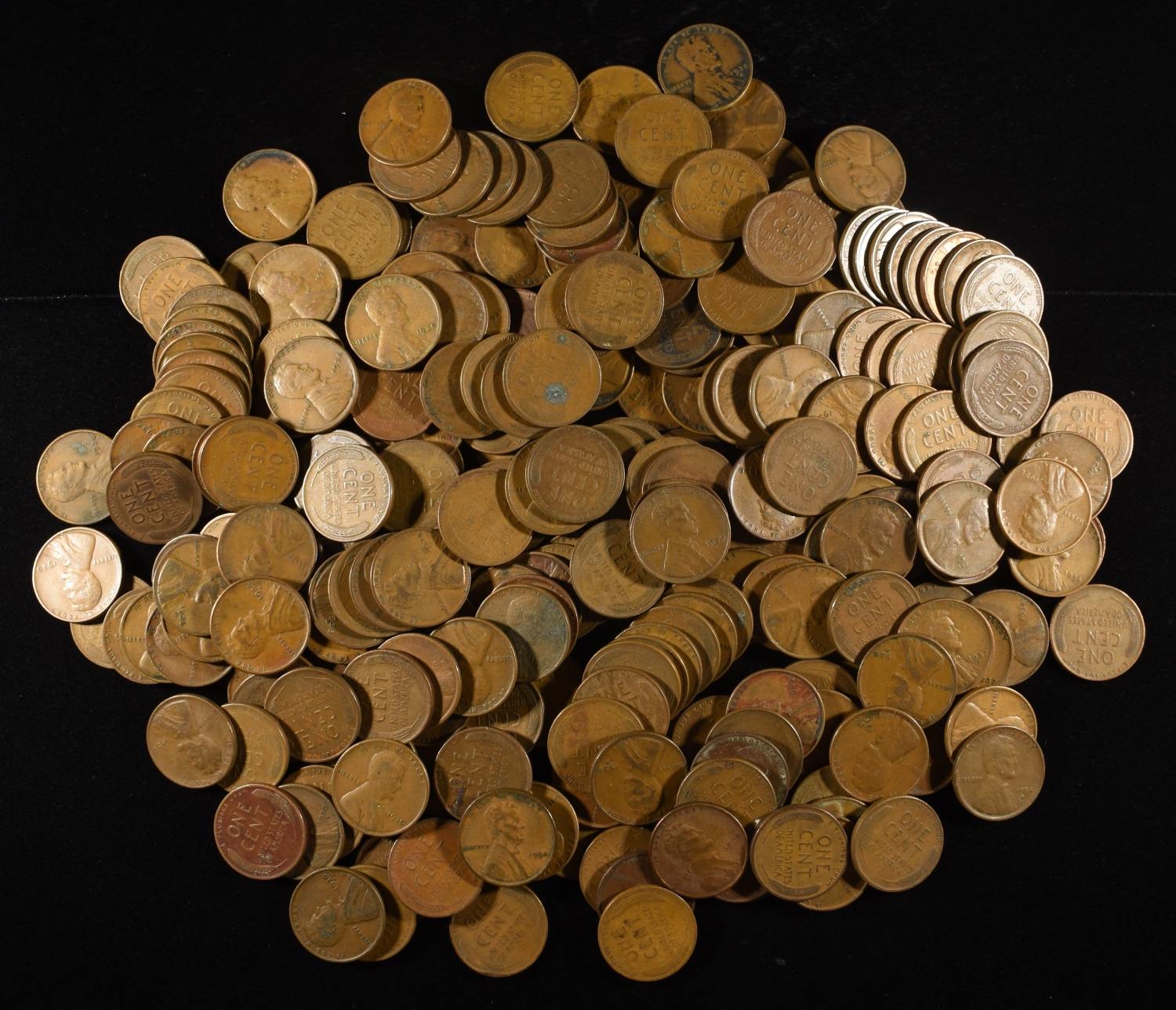 (250) WHEAT CENTS FROM THE 1930'S