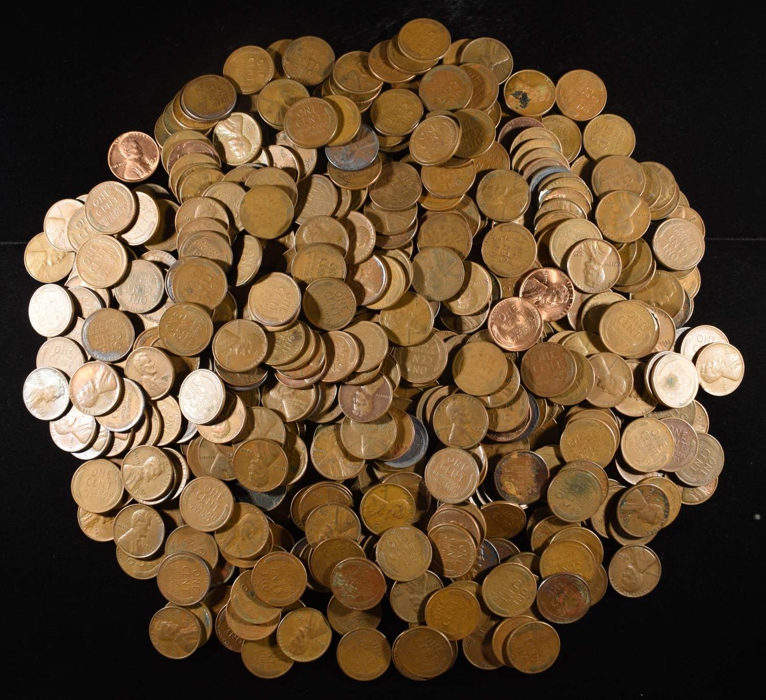 (500) 40'S & 50'S WHEAT CENTS