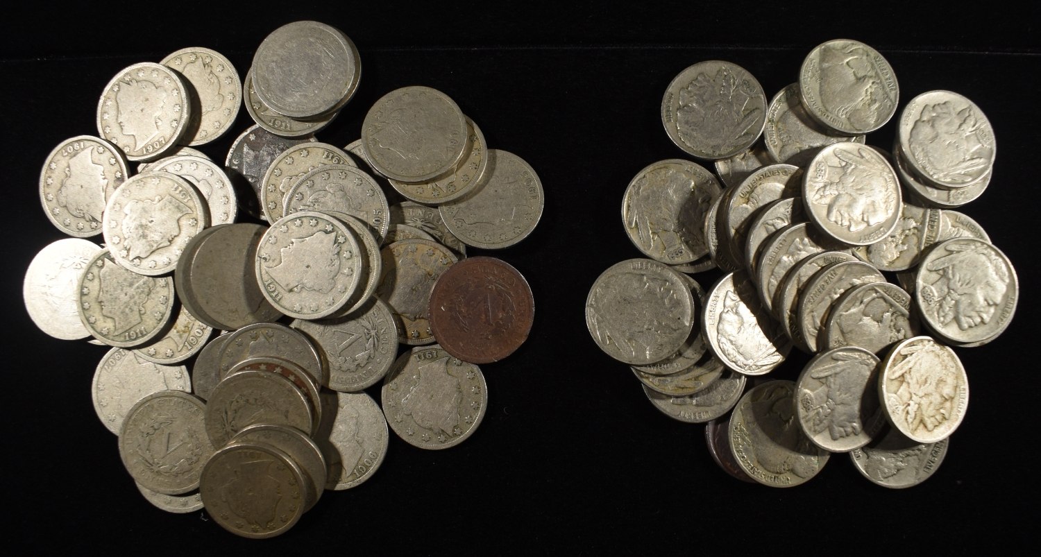 (46)"V" & (31) BUFFALO NICKELS