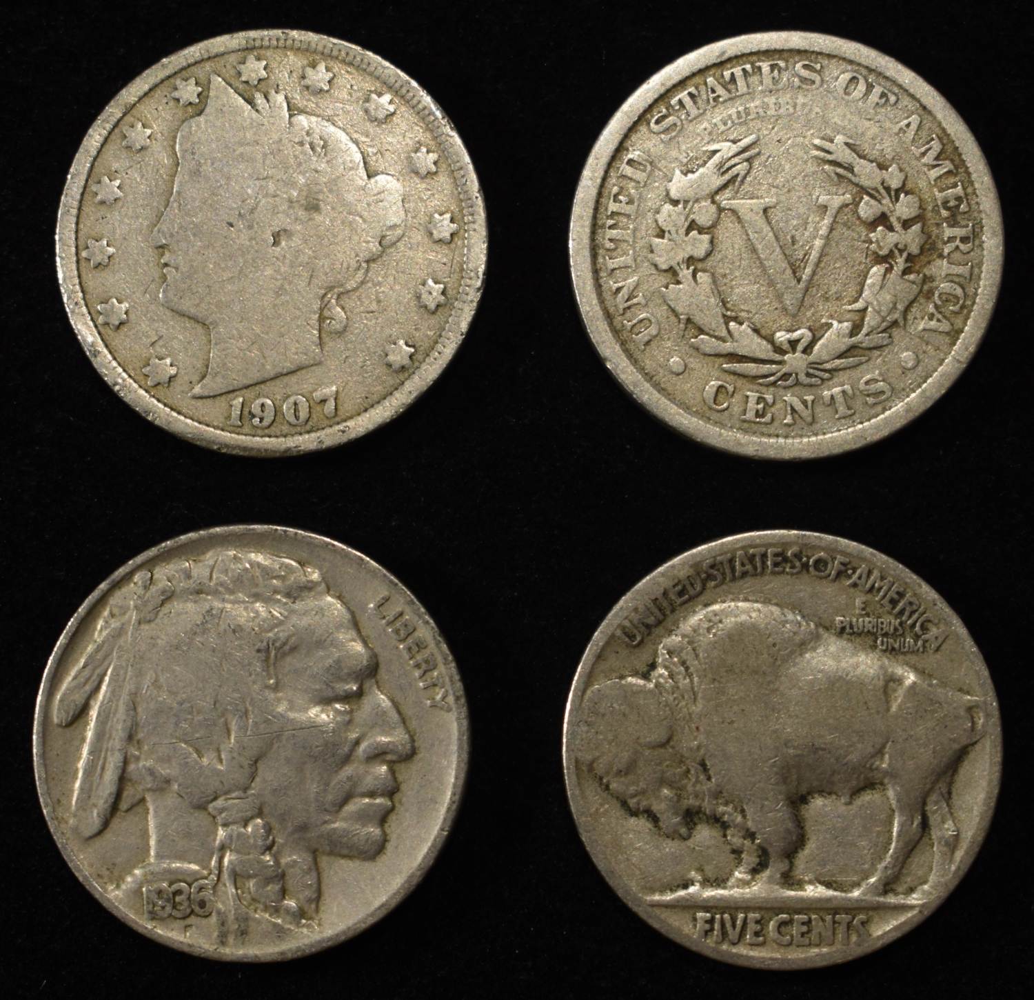 (46)"V" & (31) BUFFALO NICKELS