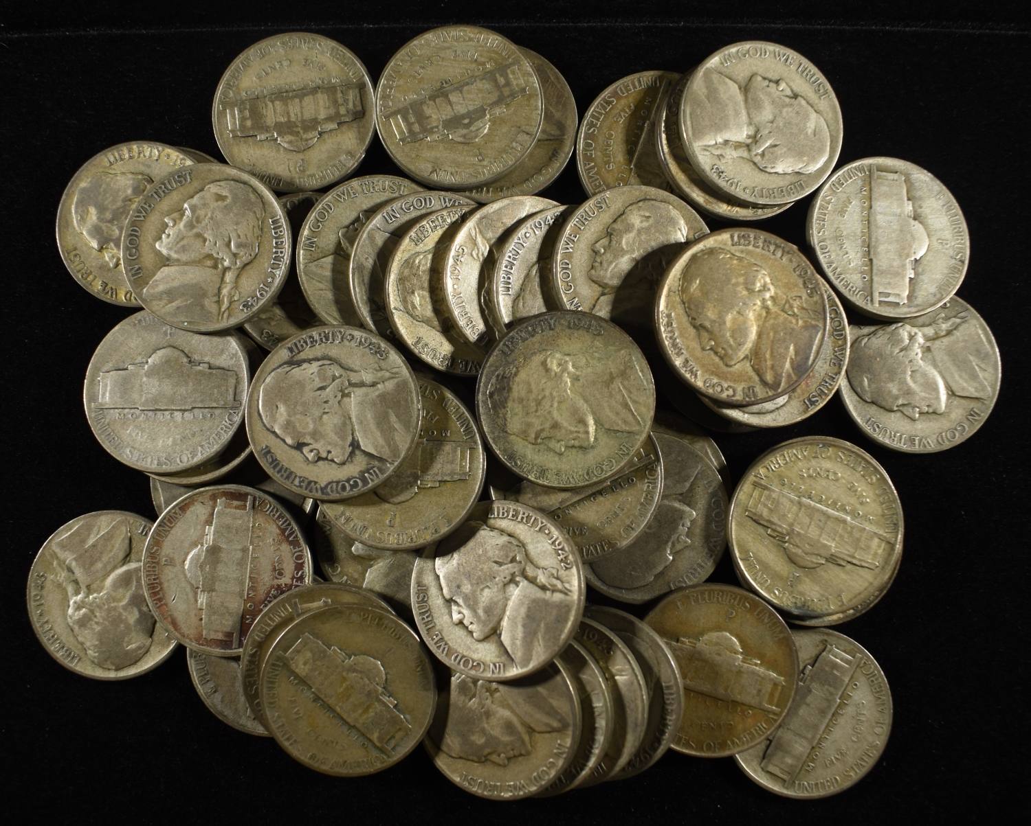 (50) JEFFERSON WAR NICKELS