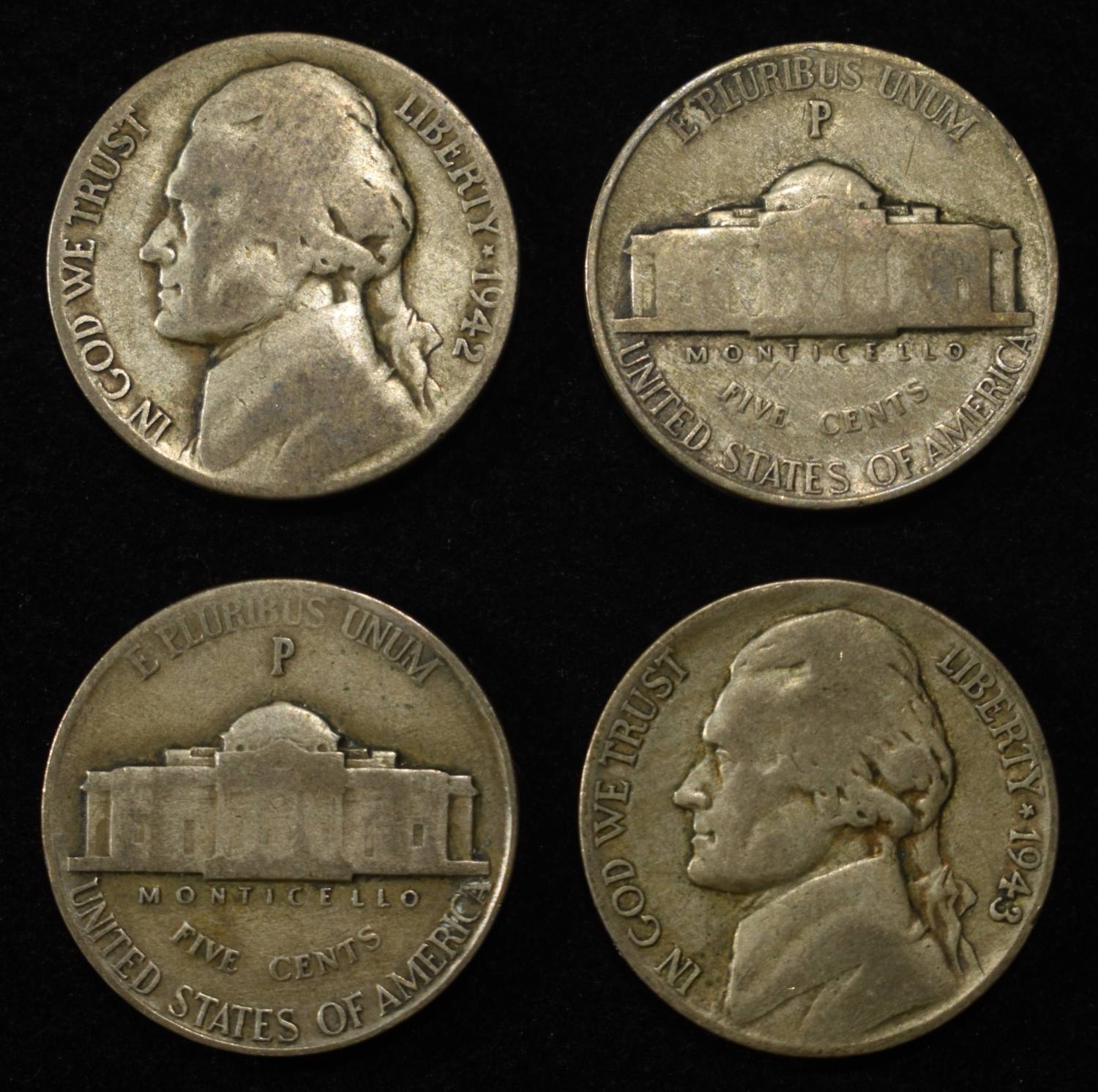 (50) JEFFERSON WAR NICKELS