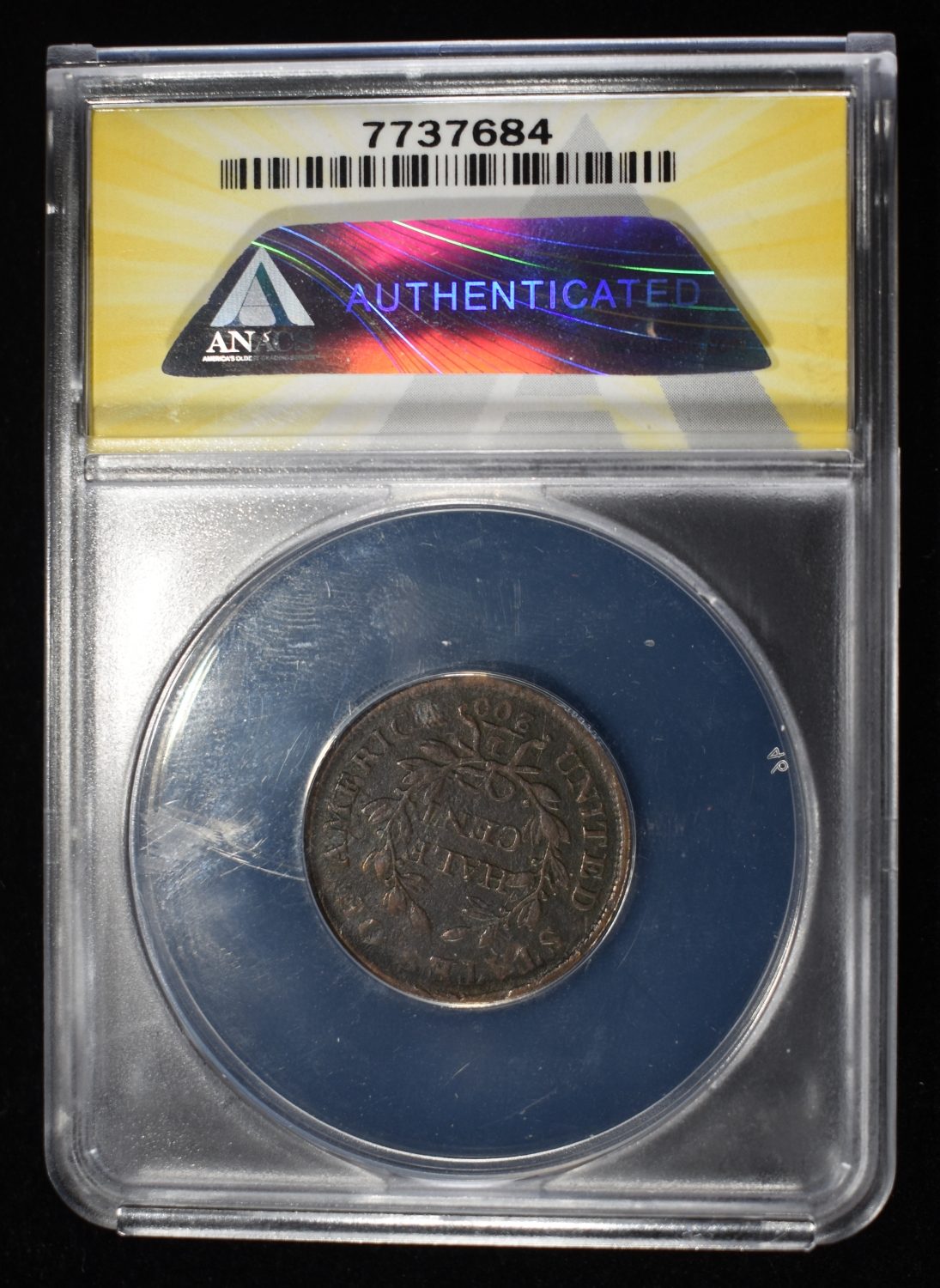 1805 DRAPED BUST HALF CENT ANACS VF20 DETAILS