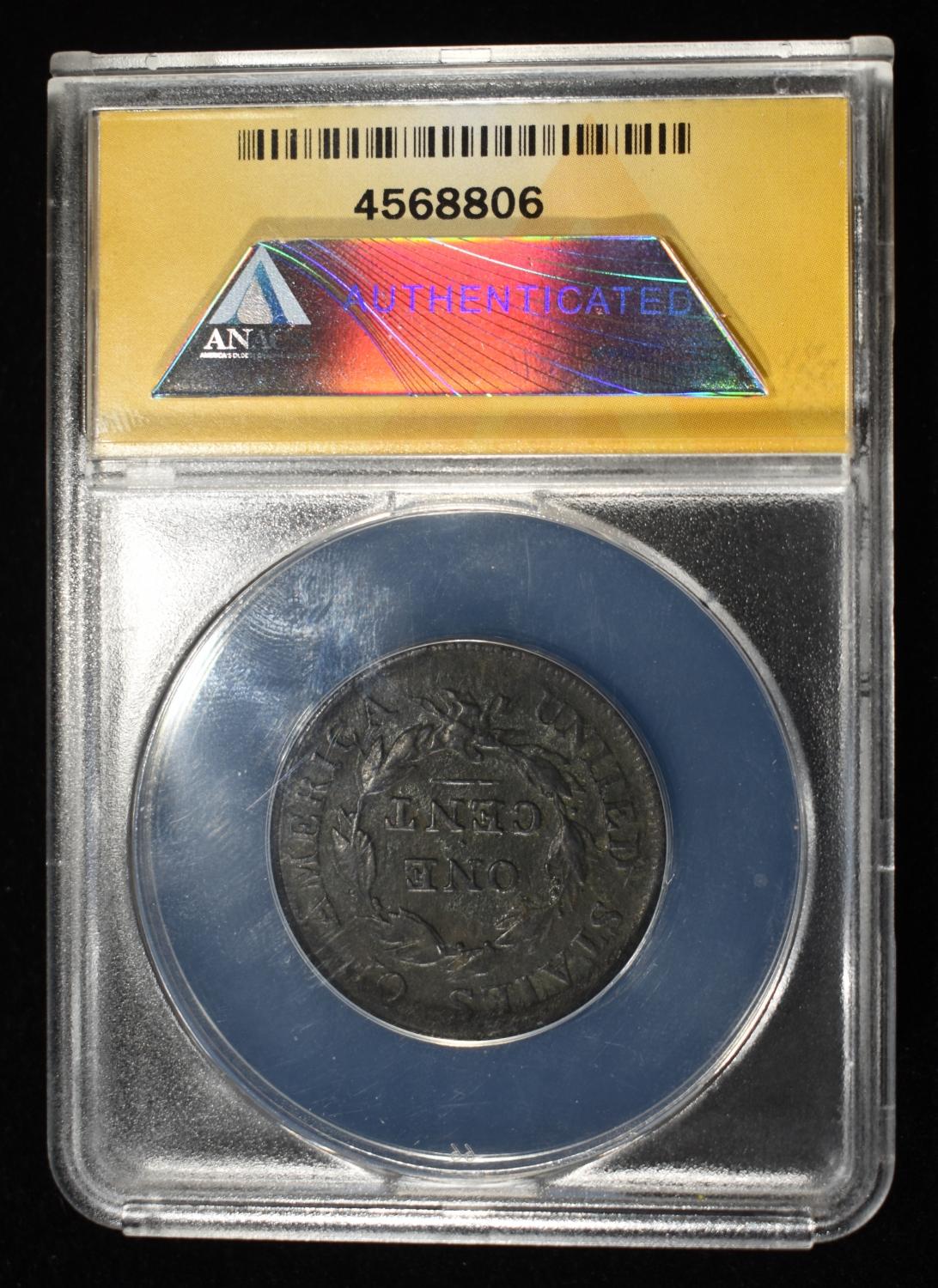 1811 CLASSIC HEAD LARGE CENT ANACS VF30 DETAILS