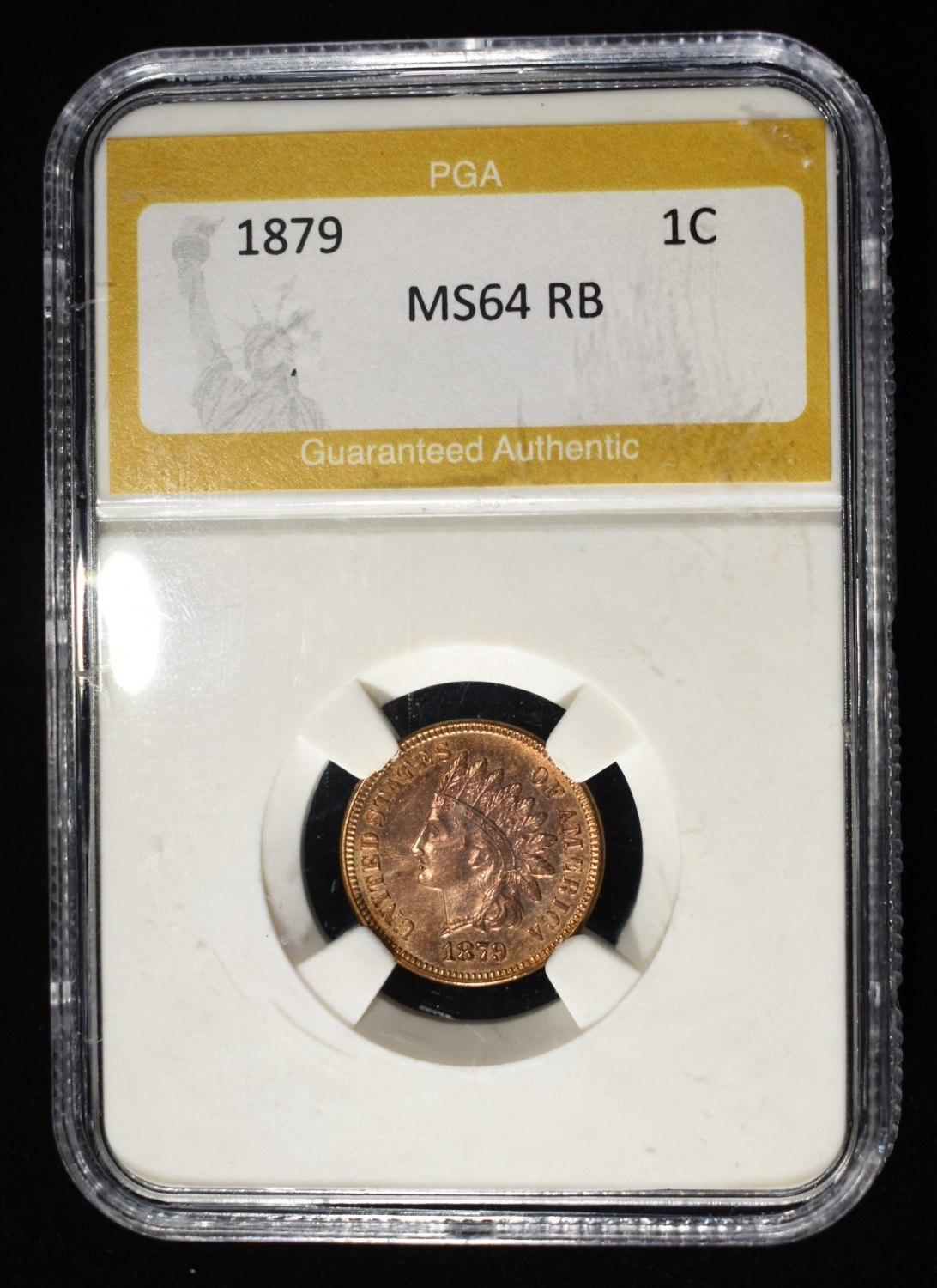 1879 INDIAN HEAD CENT PGA RB CH/GEM BU