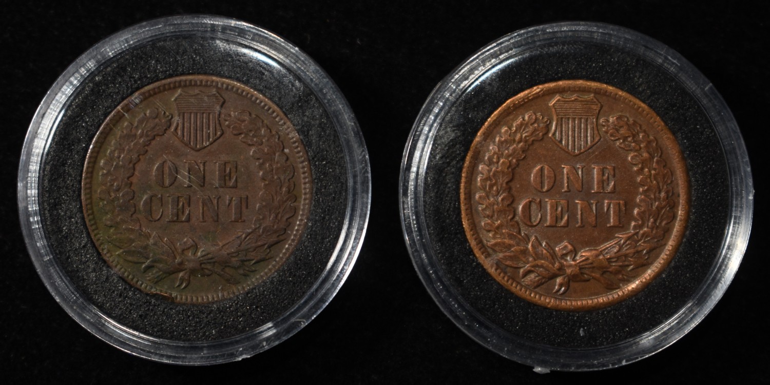 1882 & 1883 INDIAN HEAD CENTS AU/BU