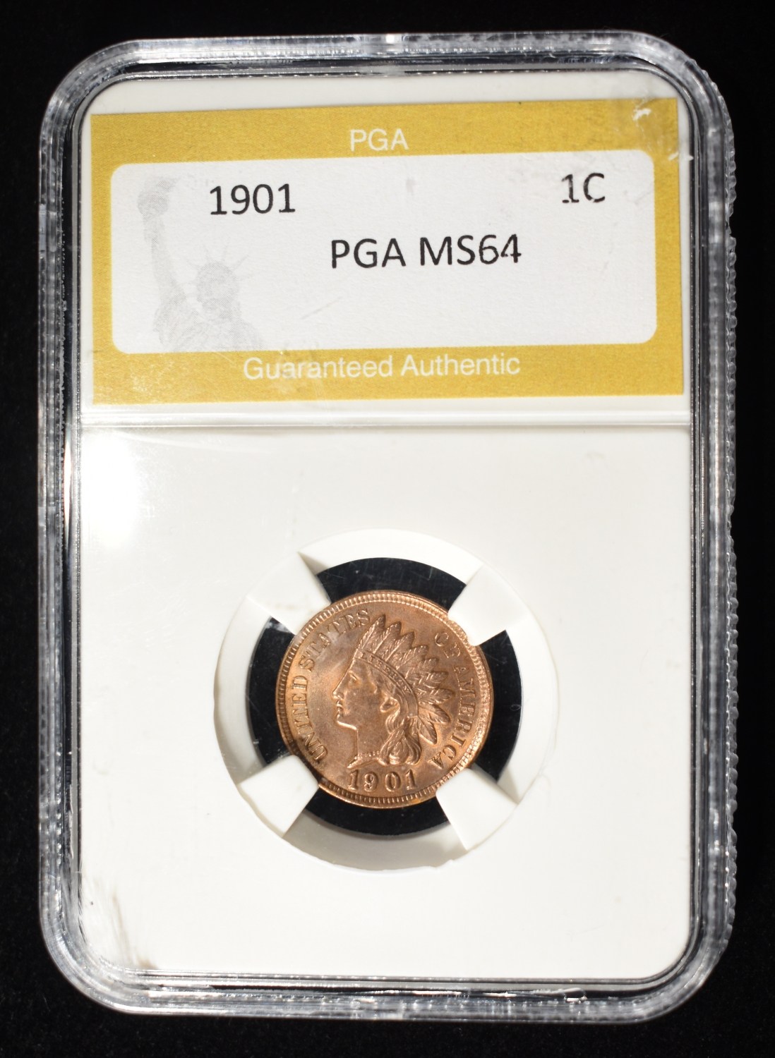 1901 INDIAN HEAD CENT PGA CH/GEM BU