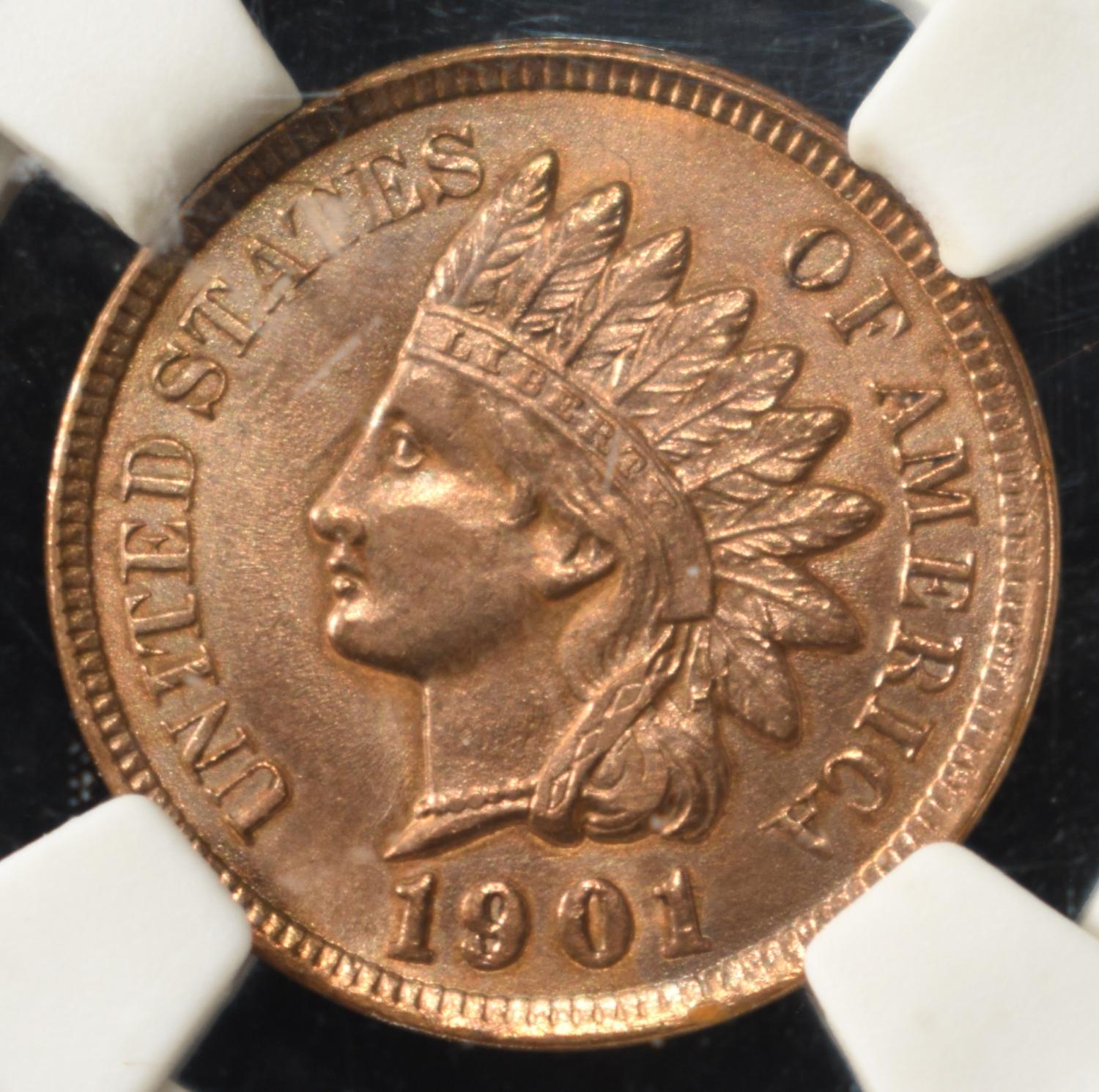 1901 INDIAN HEAD CENT PGA CH/GEM BU