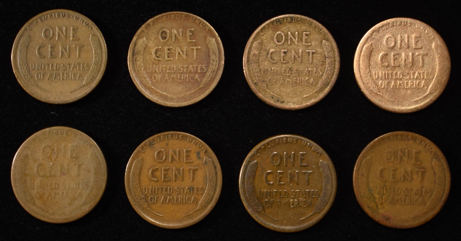 8 NICE EARLY SEMIKEY WHEAT CENTS