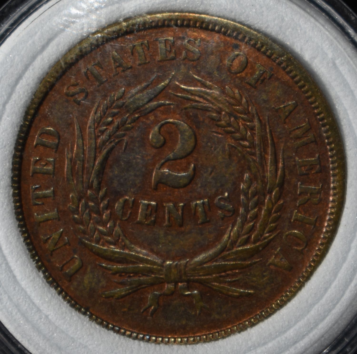 1864 TWO-CENT PIECE AU/BU