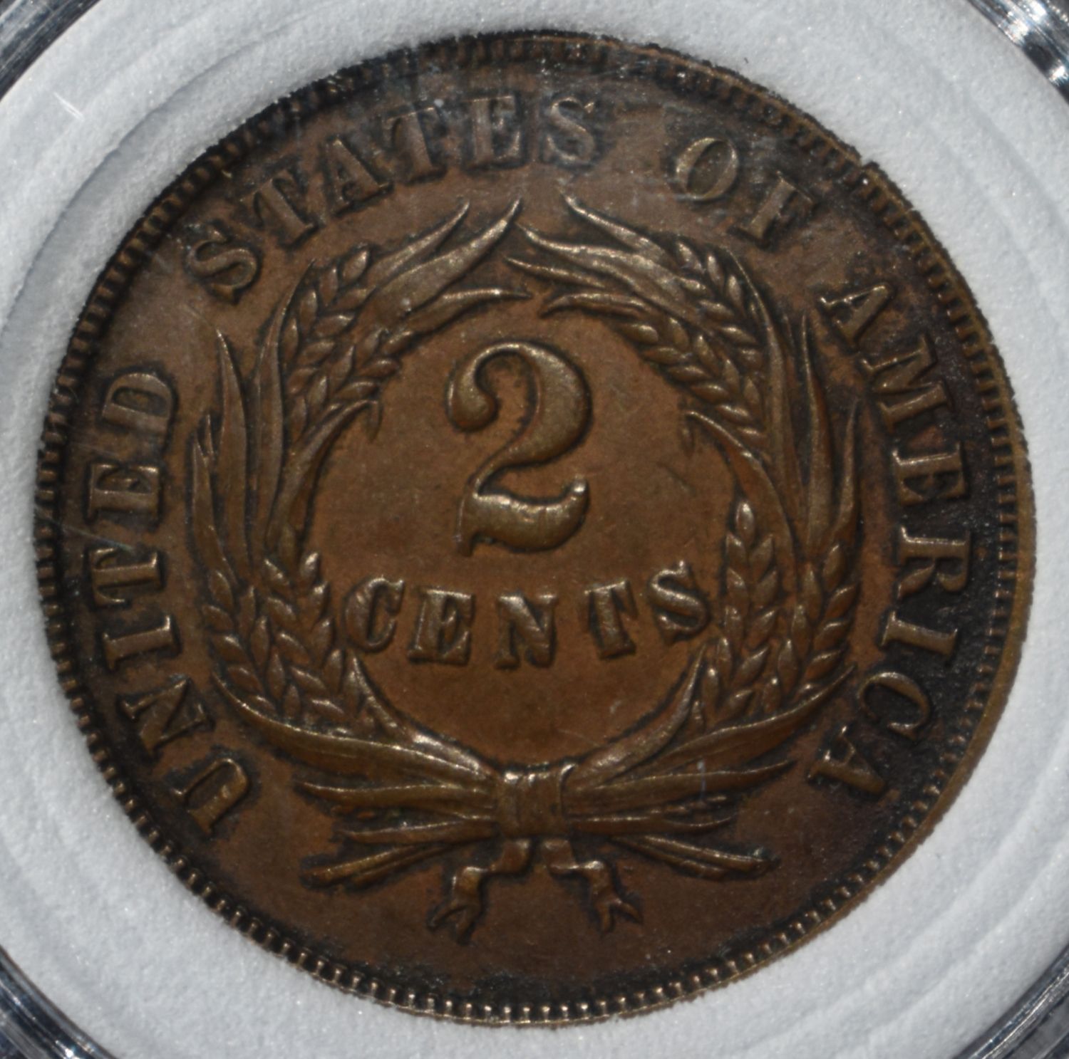 1869 TWO-CENT PIECE AU/BU