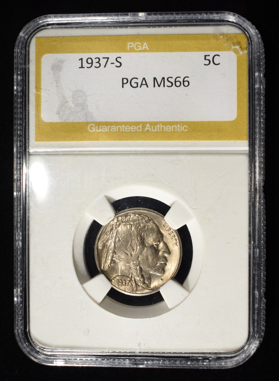 1937-S BUFFALO NICKEL PGA SUPERB GEM BU