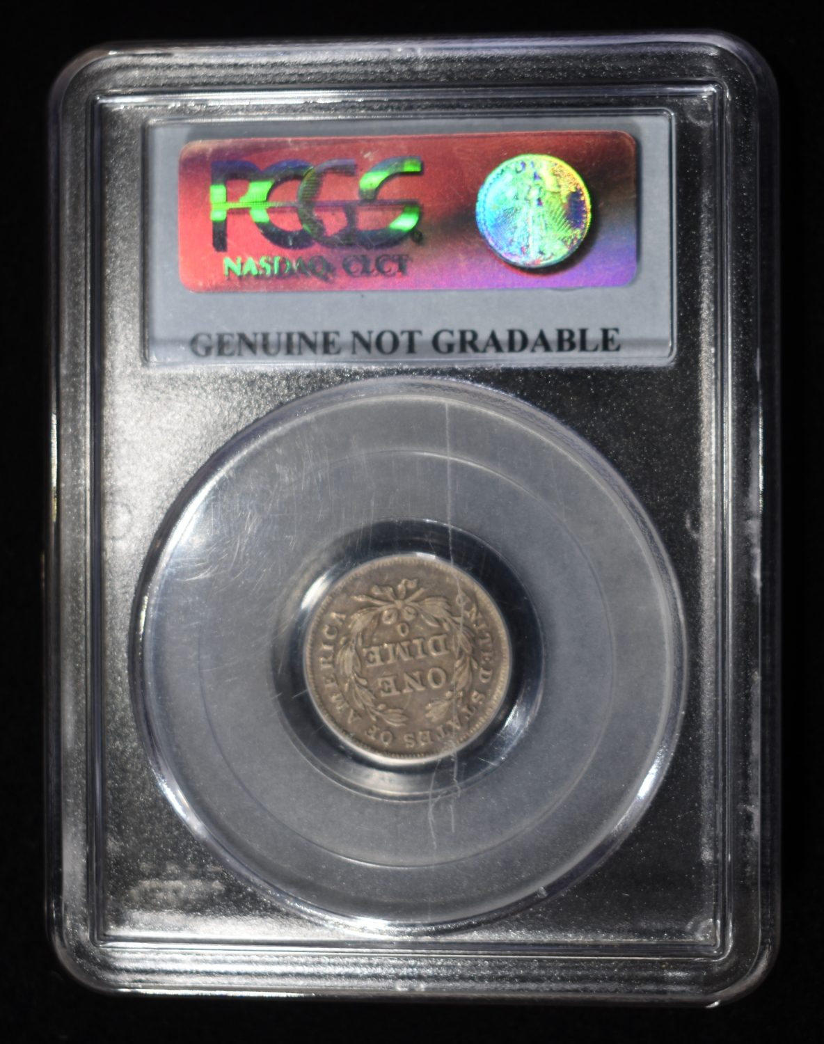 1838-O SEATED LIBERTY DIME PCGS GENUINE NO STARS