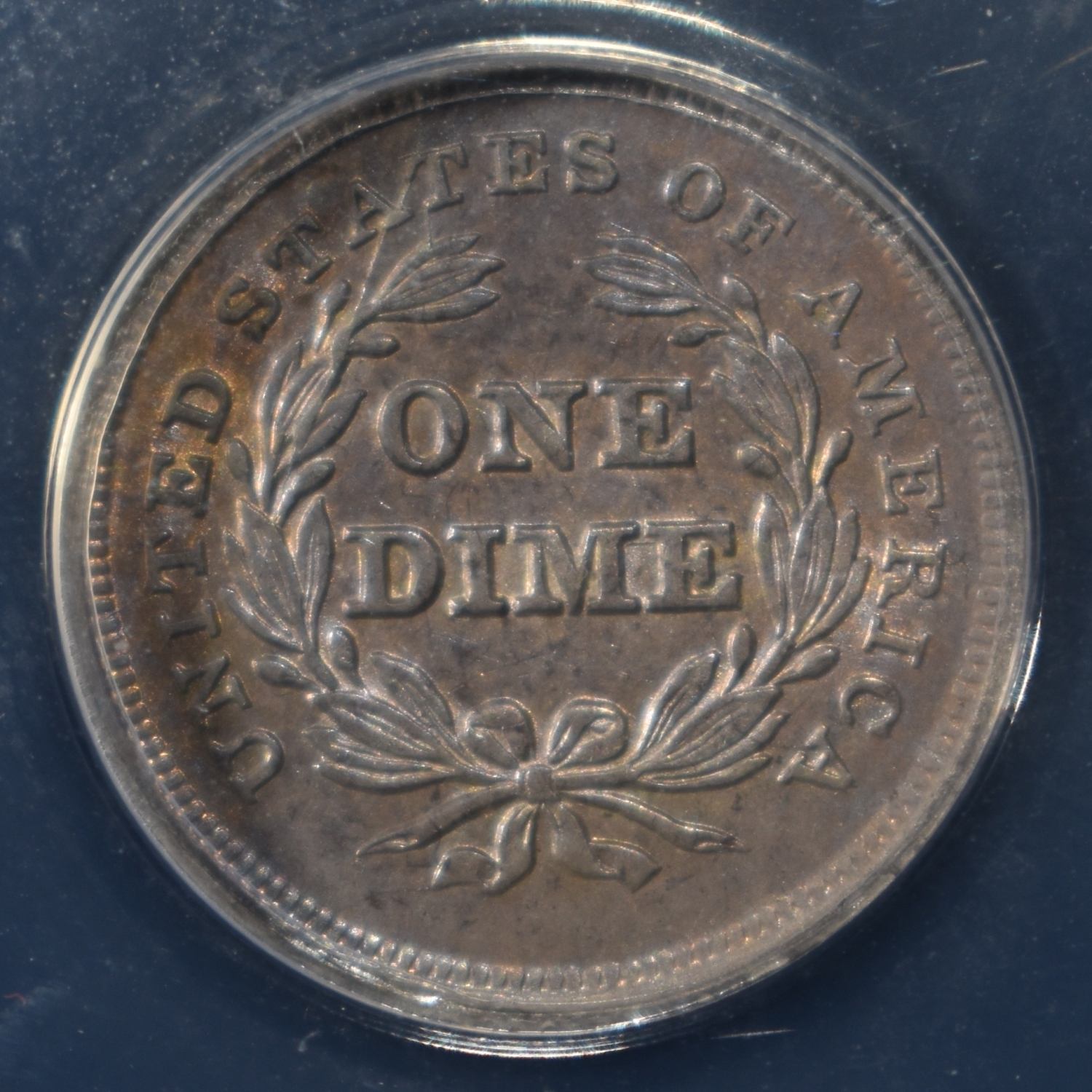 1839 LIBERTY SEATED DIME ANACS AU55