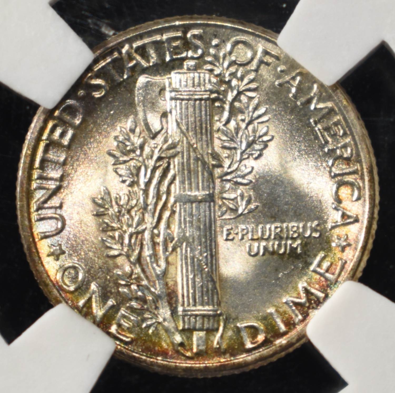 1944 MERCURY DIME PGA SUPERB GEM BU FSB