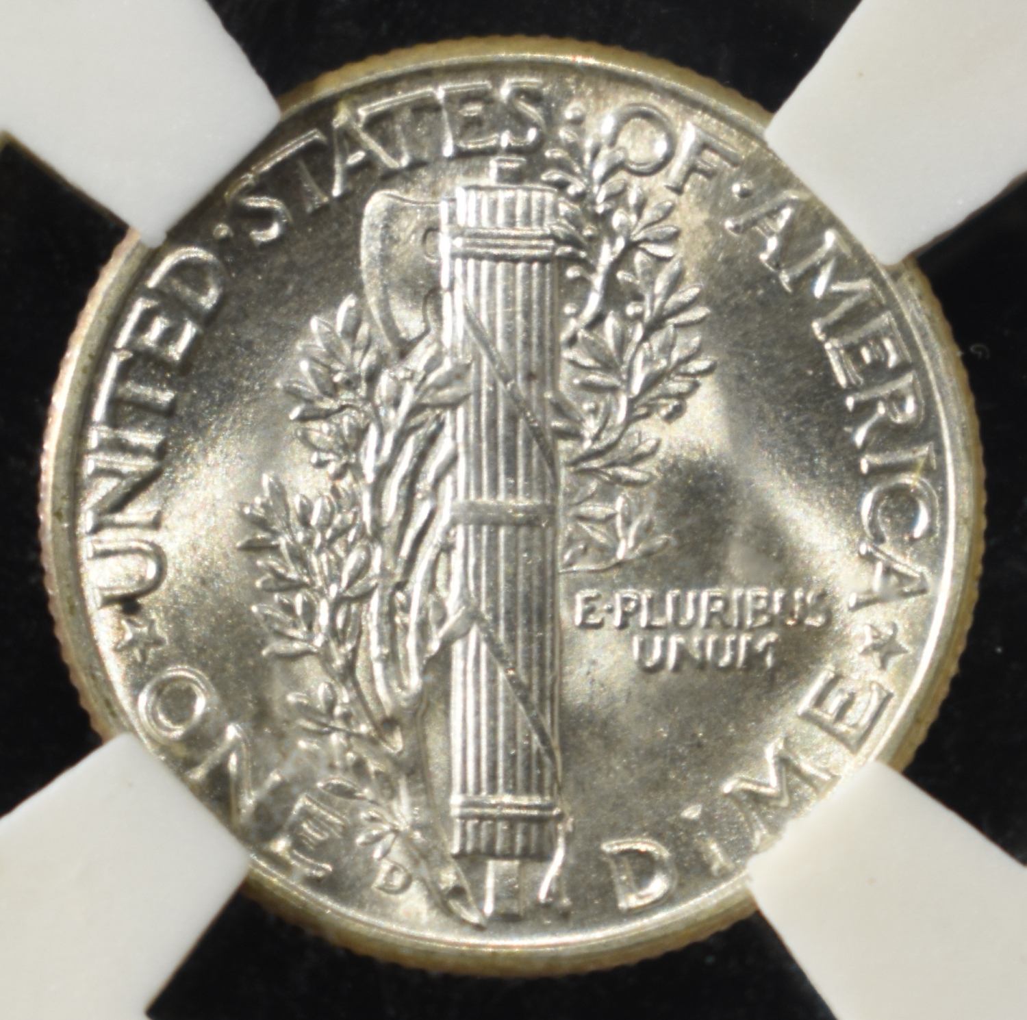 1945-D MERCURY DIME PGA SUPERB GEM BU