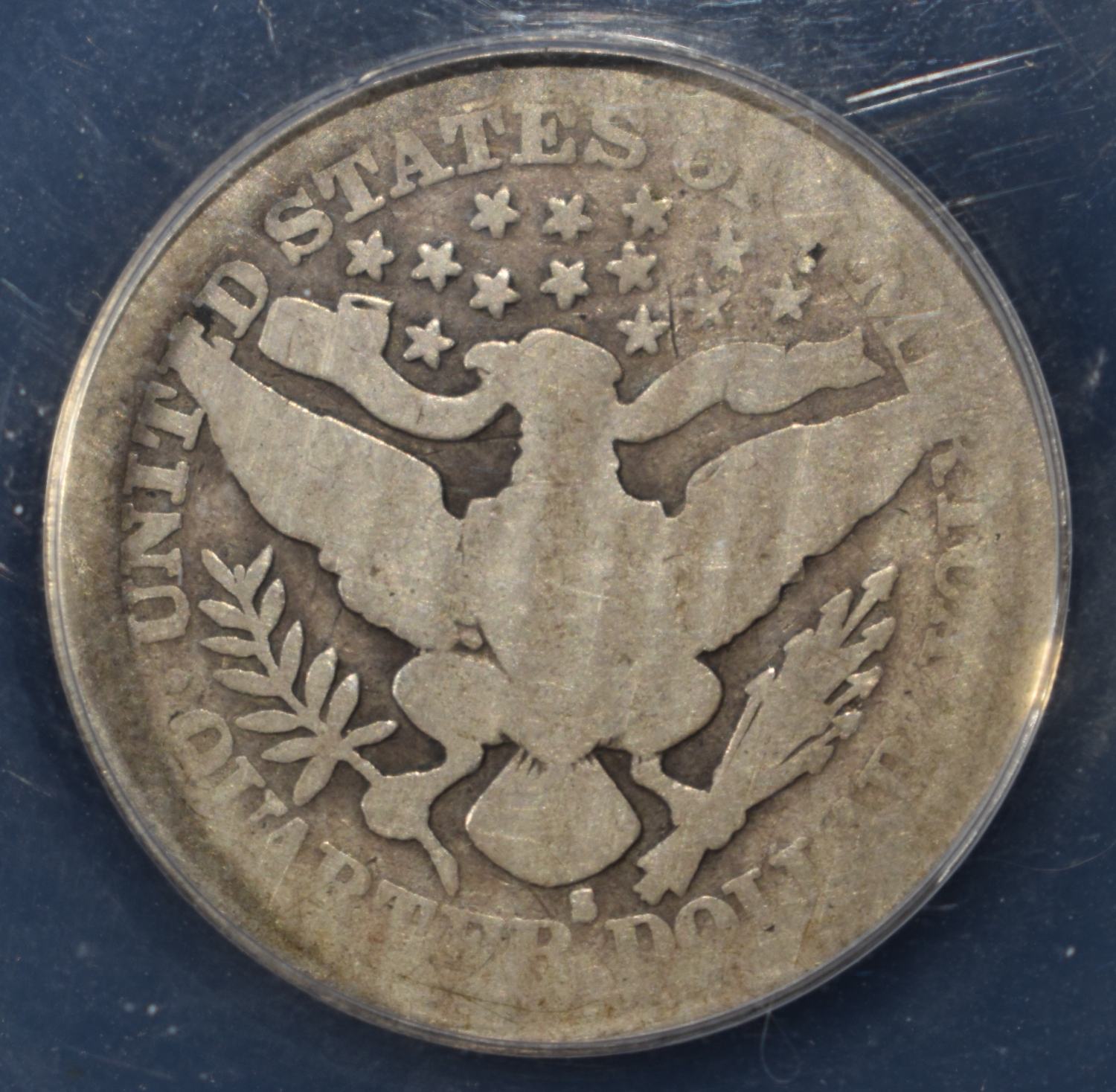 1913-S BARBER QUARTER ANACS AG3