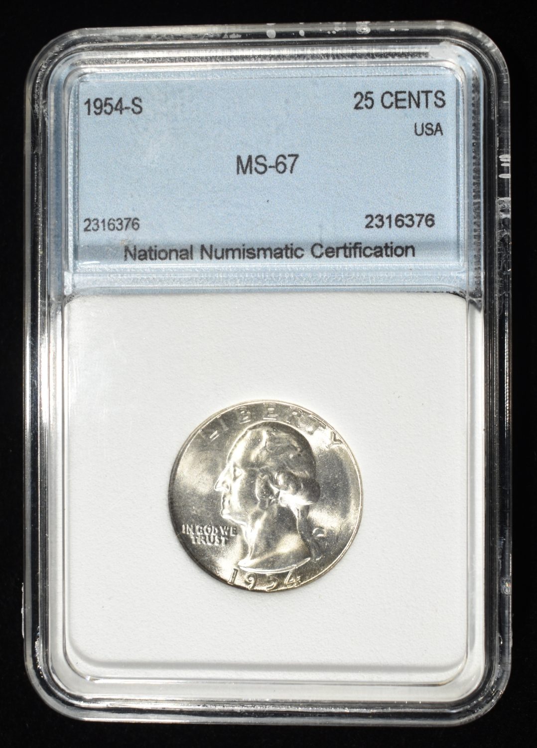 1954-S WASHINGTON QUARTER NNC SUPERB GEM BU