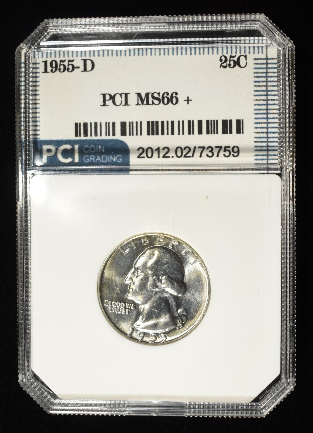 1955-D WASHINGTON QUARTER PCI SUPERB GEM BU