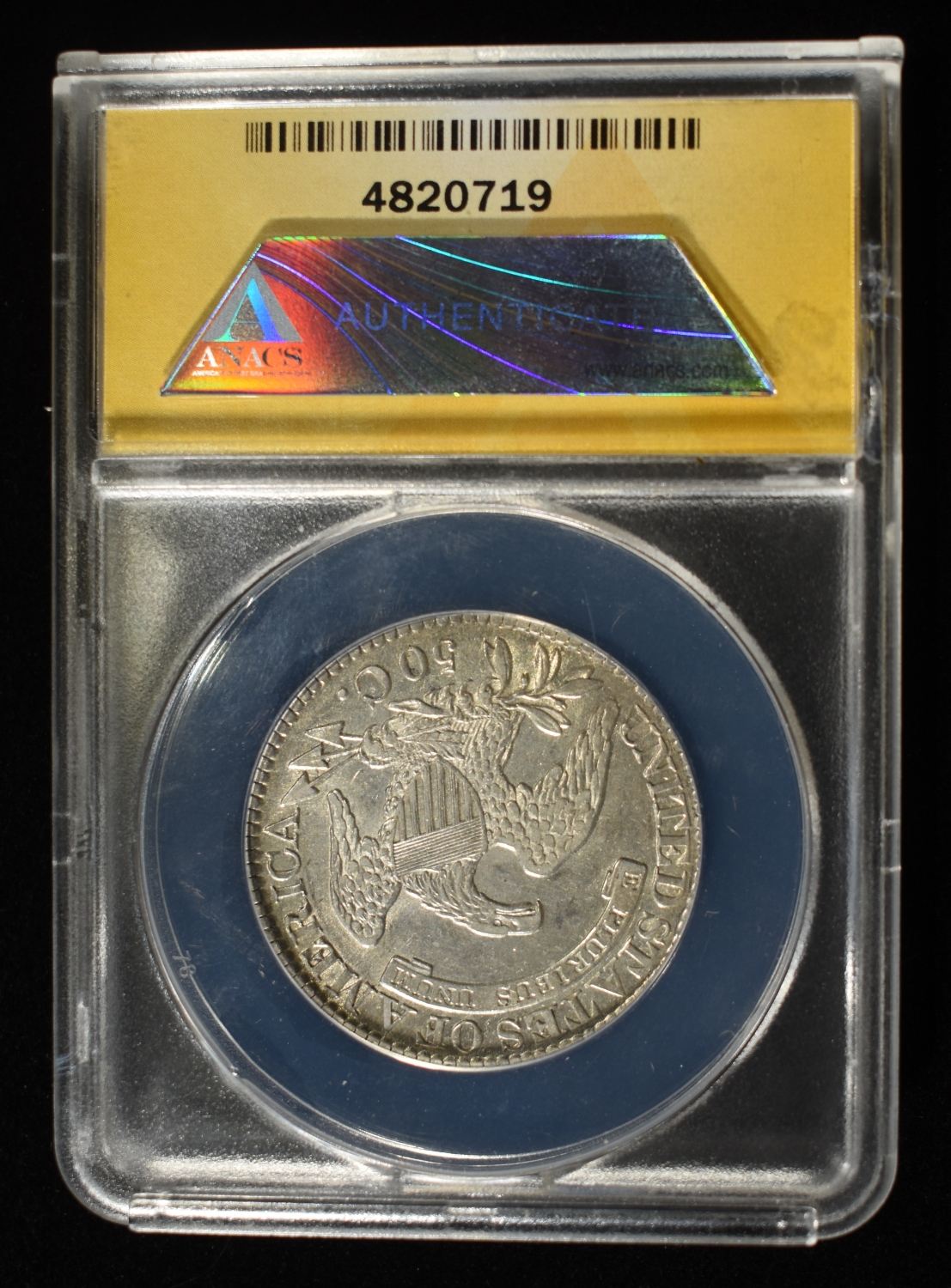 1828 CAPPED BUST HALF DOLLAR ANACS AU50