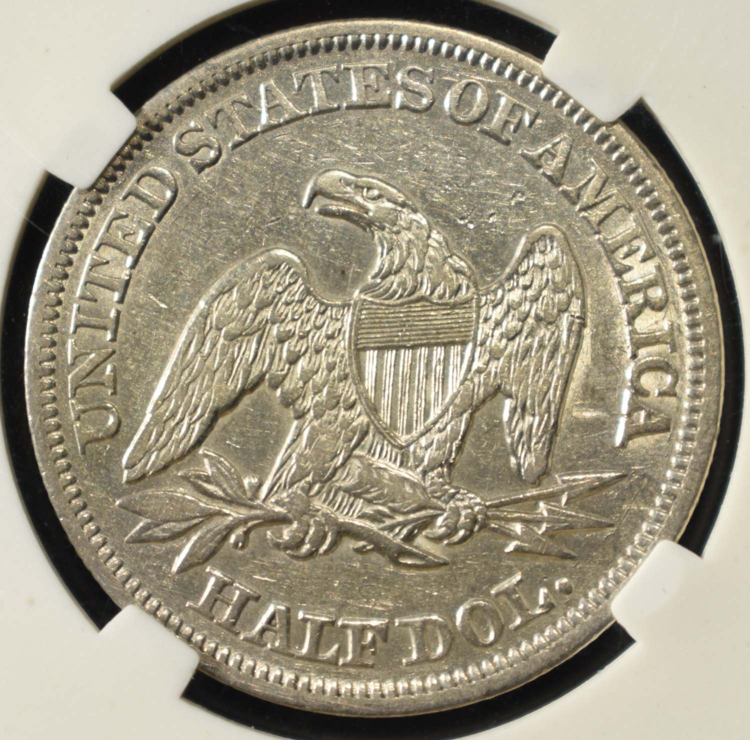1858 LIBERTY HALF DOLLAR PGA AU/BU