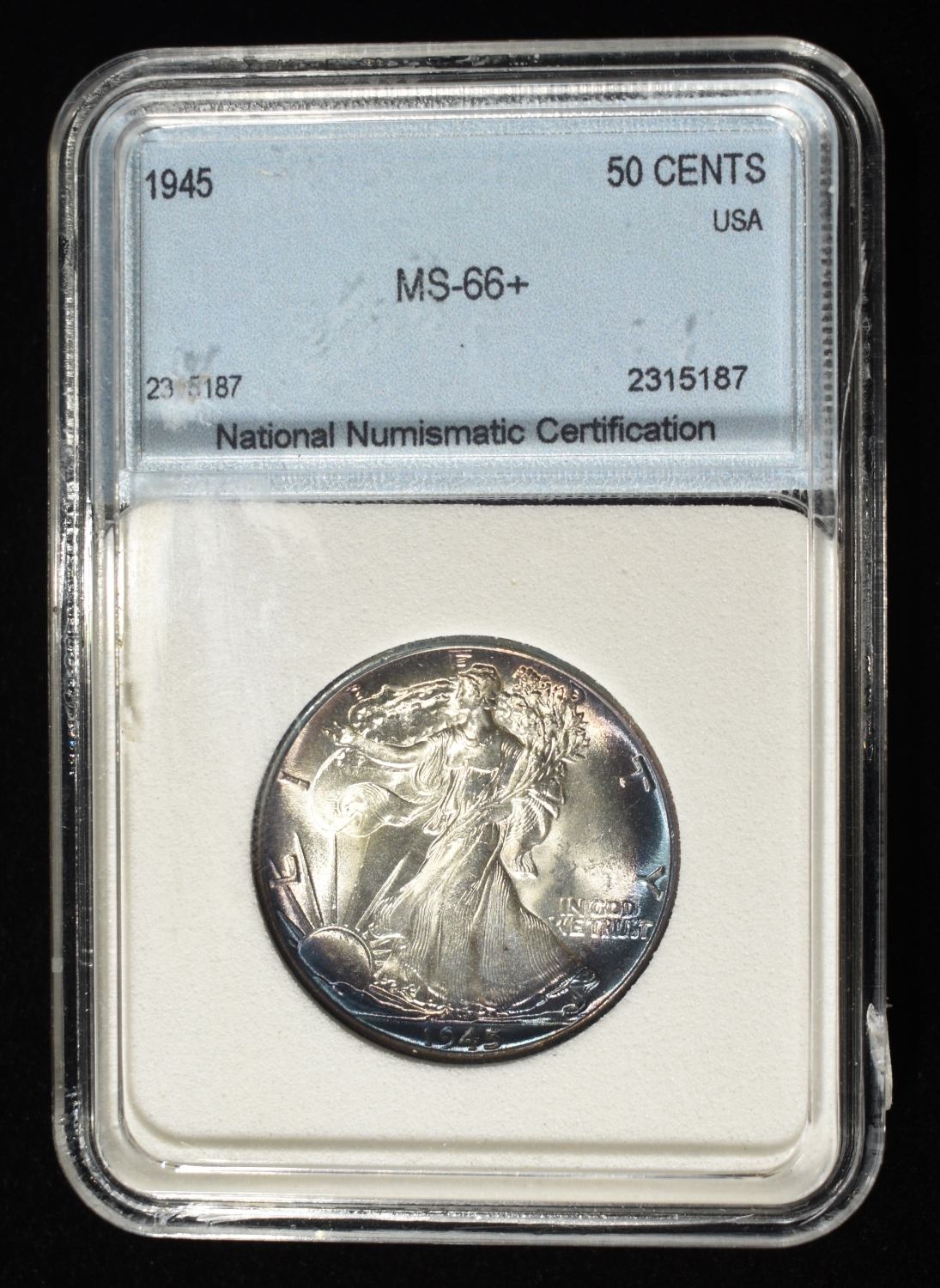 1945 WALKING LIBERTY HALF DOLLAR NNC SUPERB GEM BU
