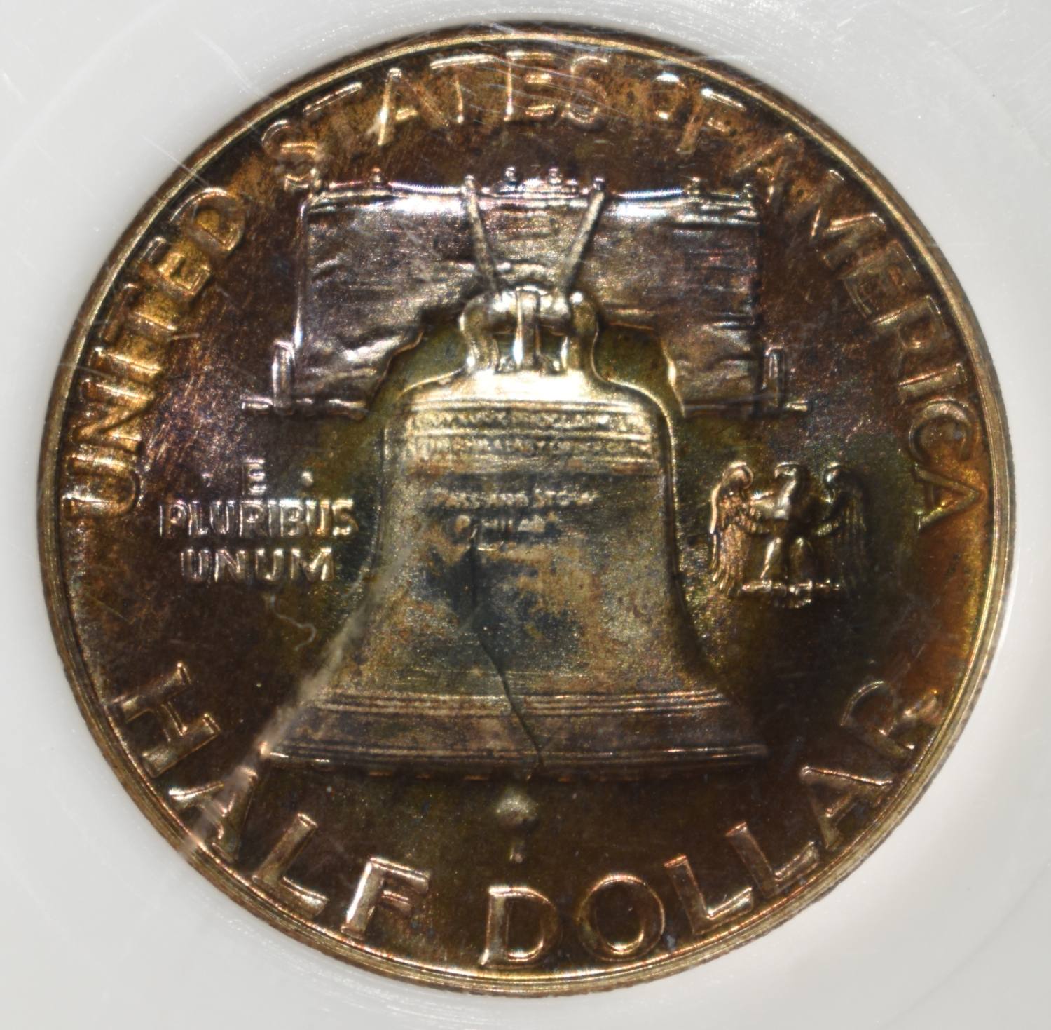1955 FRANKLIN HALF $ PCI SUPERB GEM PR CAM REV