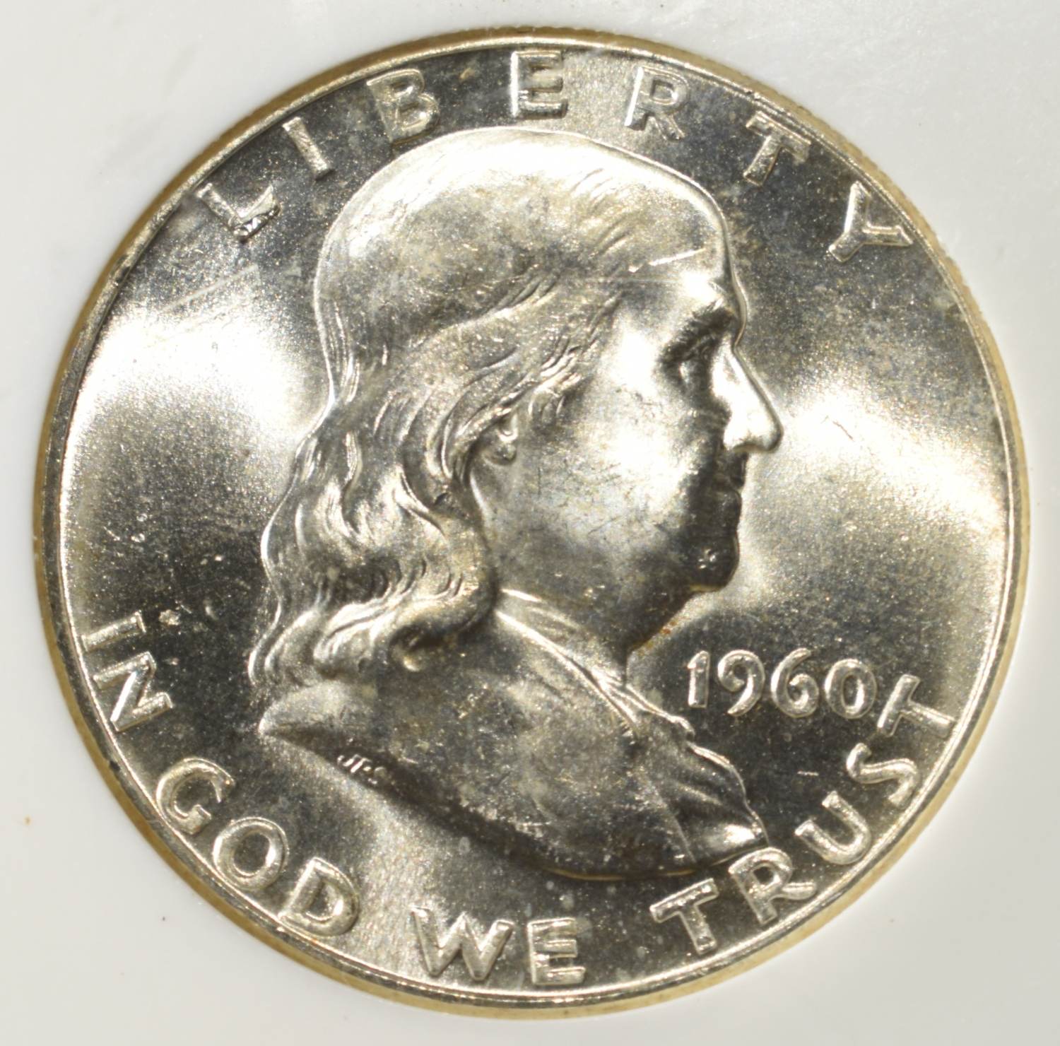 1960 FRANKLIN HALF DOLLAR PCI SUPERB GEM BU FBL