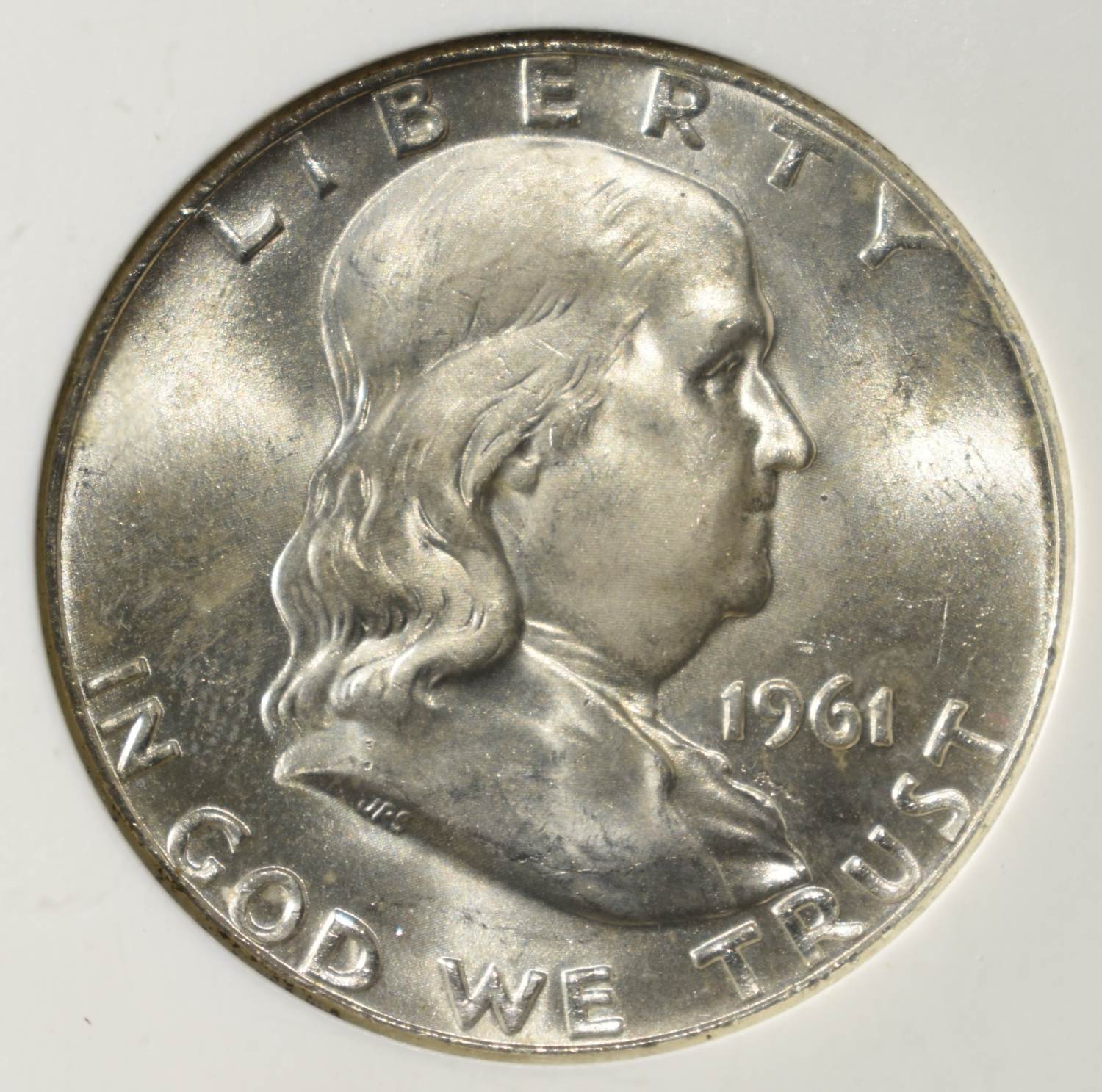 1961-D FRANKLIN HALF DOLLAR PCI SUPERB GEM BU FBL