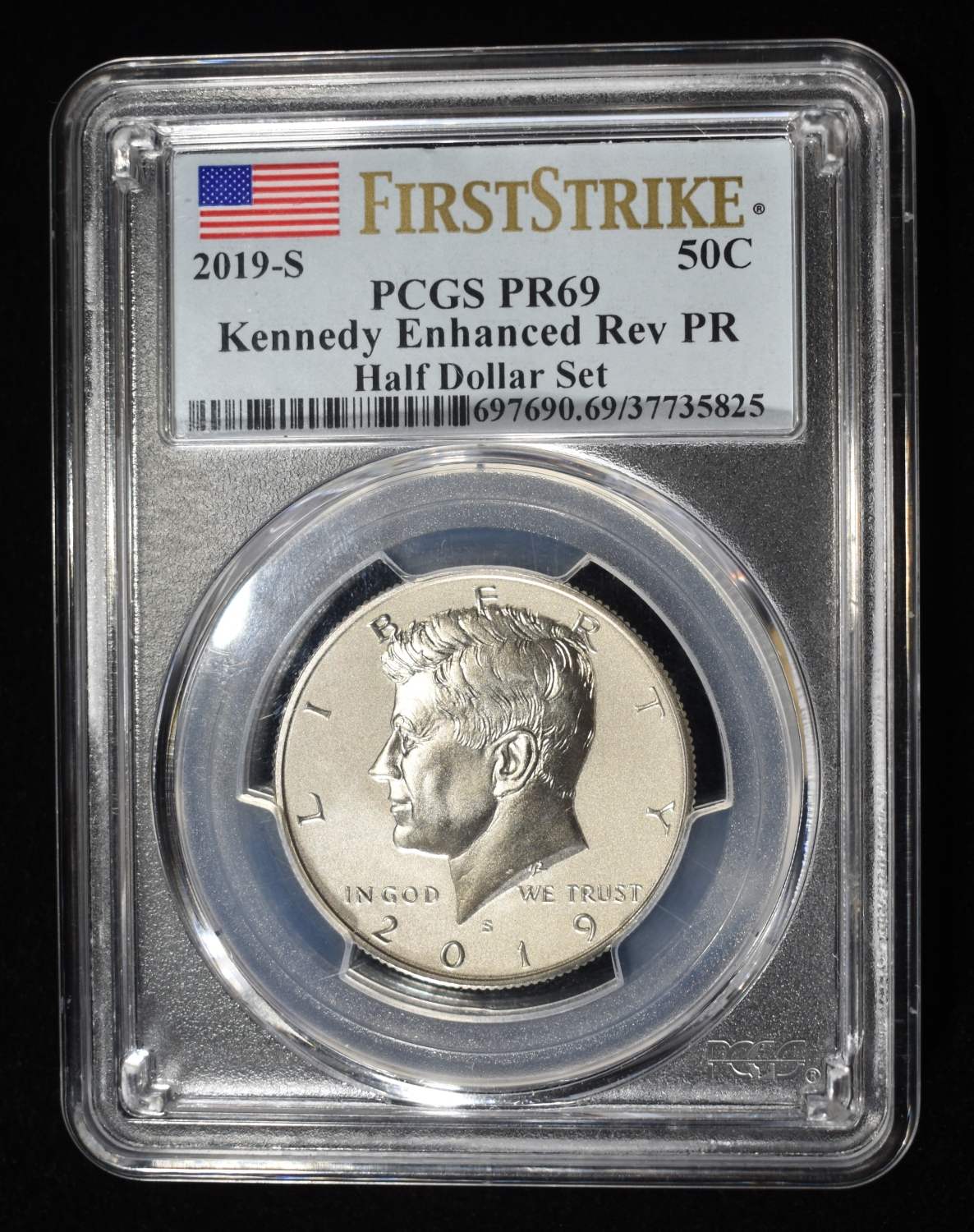 2019-S KENNEDY HALF DOLLAR PCGS REV PR69 ENHANCED