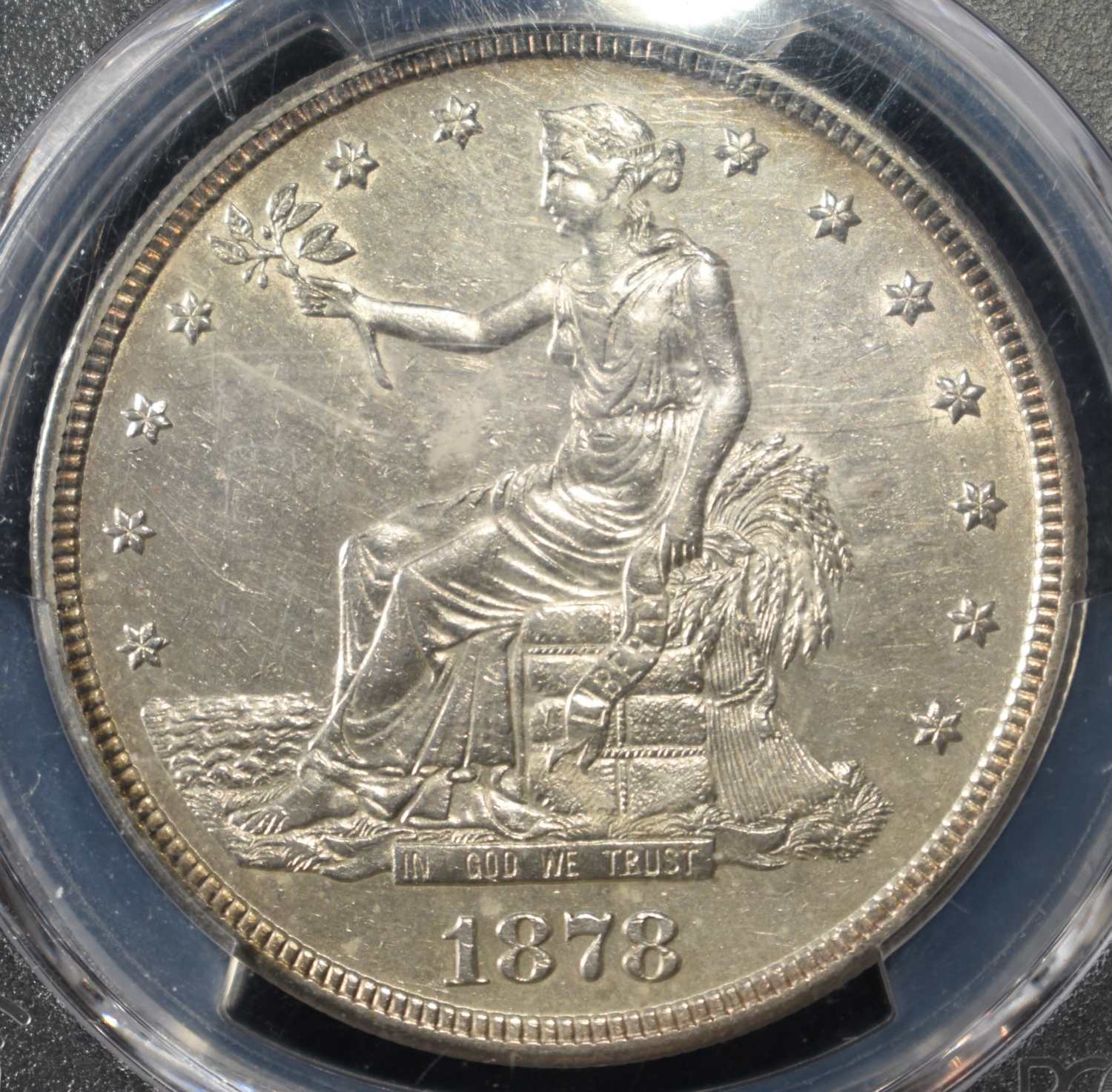 1878-S TRADE DOLLAR PCGS GENUINE CLEANED-AU DETAIL