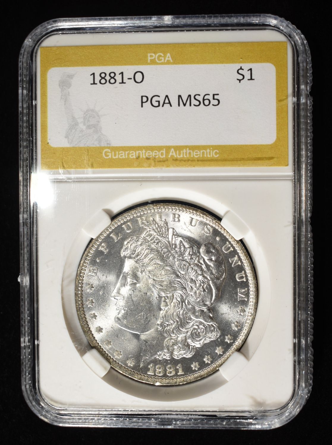 1881-O MORGAN DOLLAR PGA GEM BU