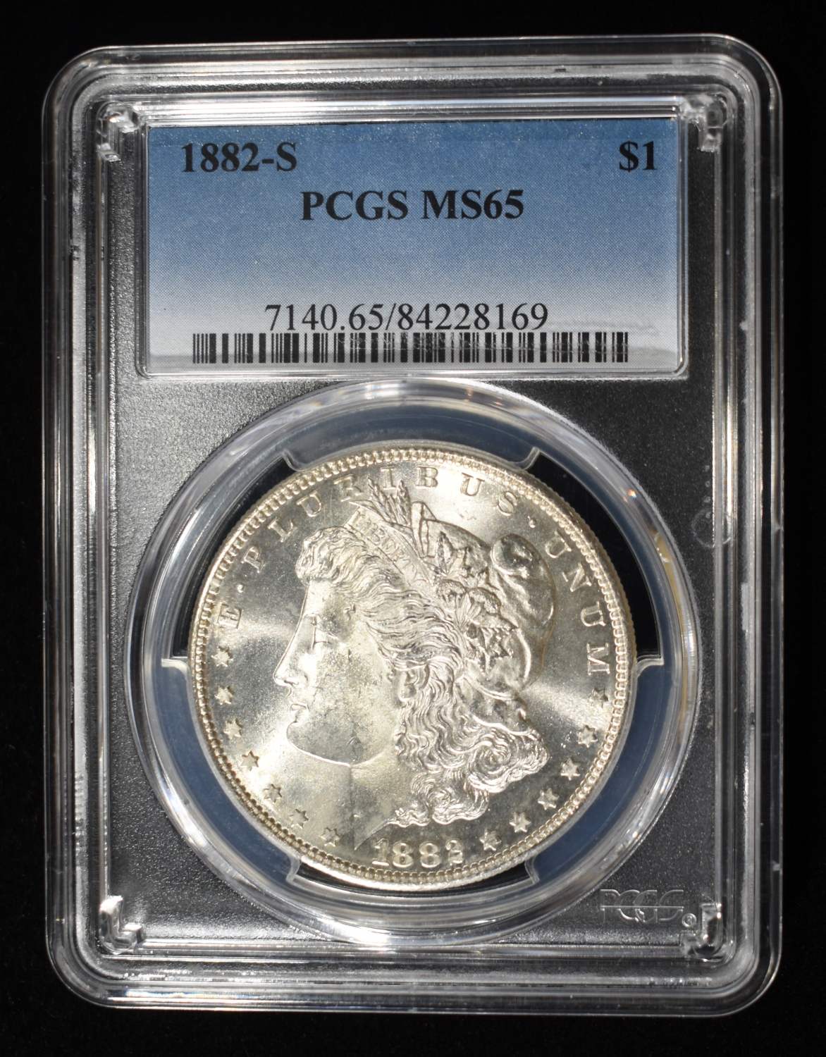 1882-S MORGAN DOLLAR PCGS MS65