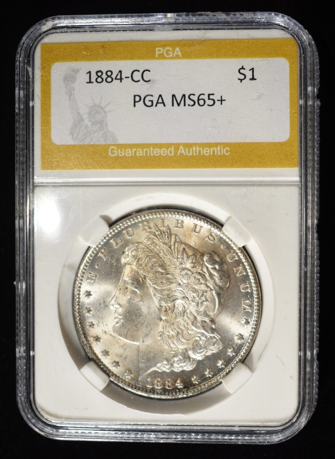 1884-CC MORGAN DOLLAR PGA GEM BU
