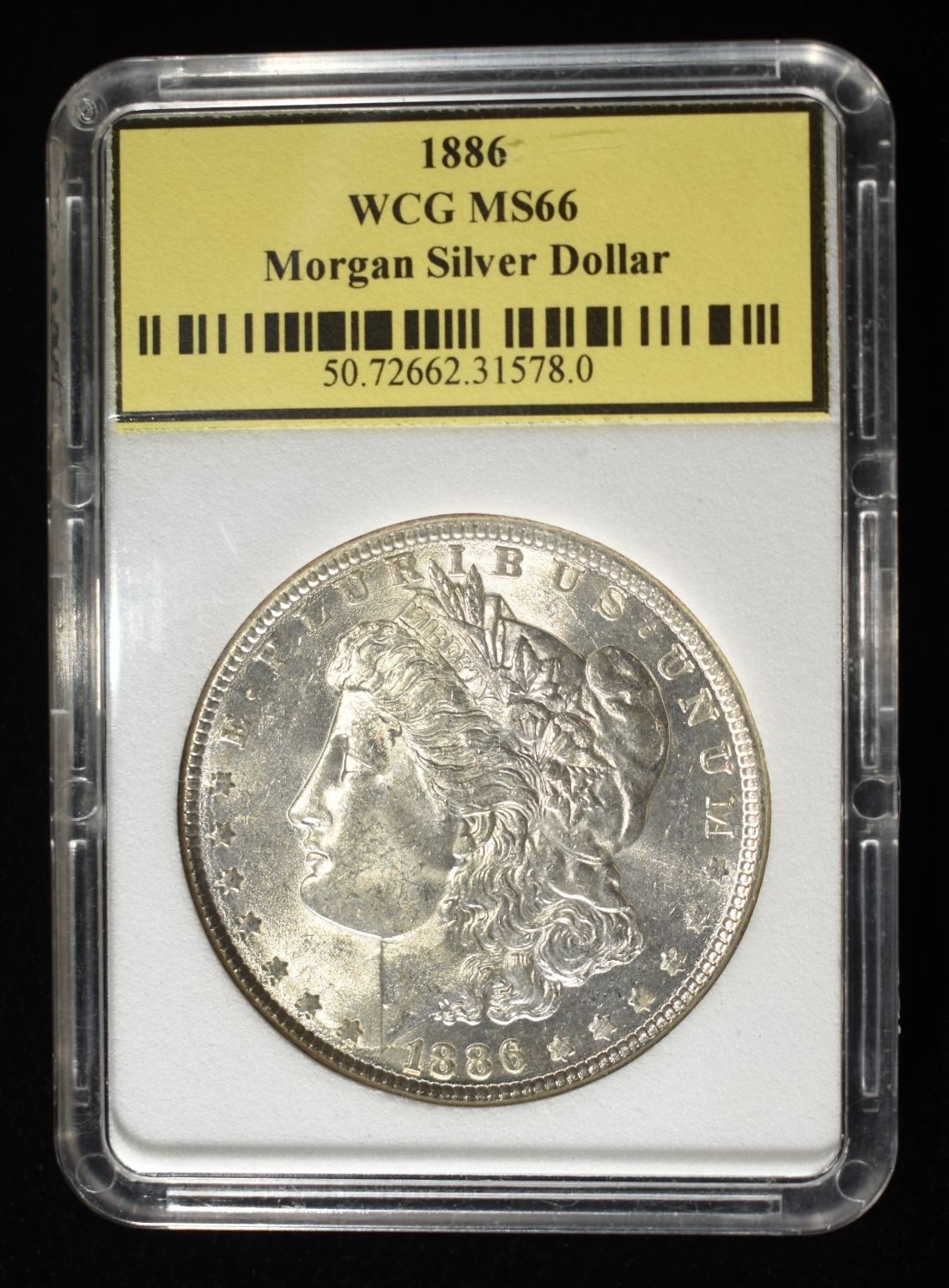 1886 MORGAN DOLLAR WCG SUPERB GEM BU
