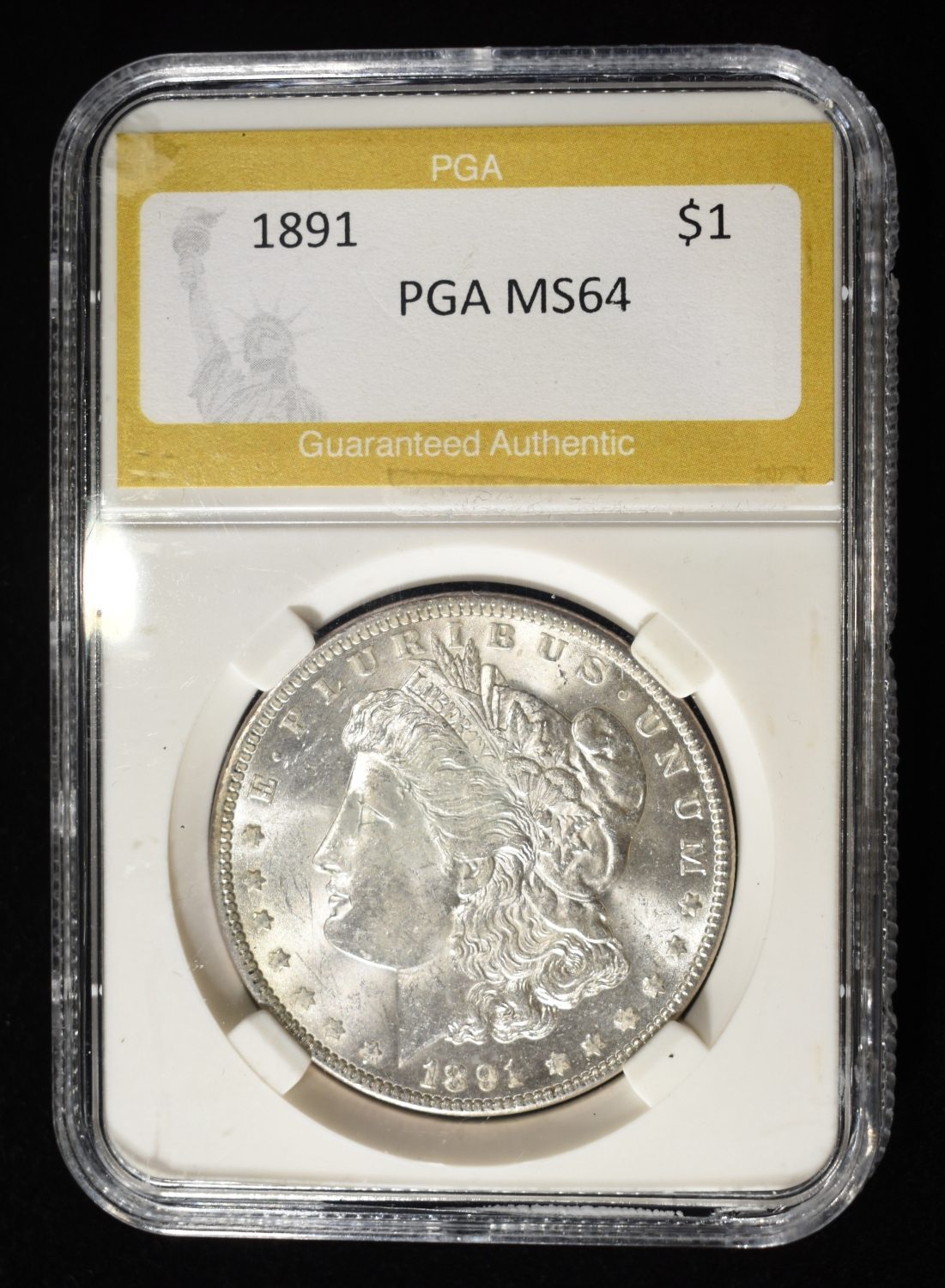 1891 MORGAN DOLLAR PGA CH/GEM BU