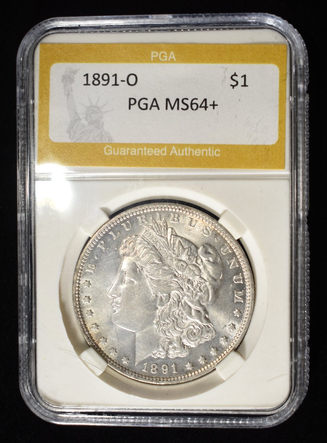 1891-O MORGAN DOLLAR PGA CH/GEM BU