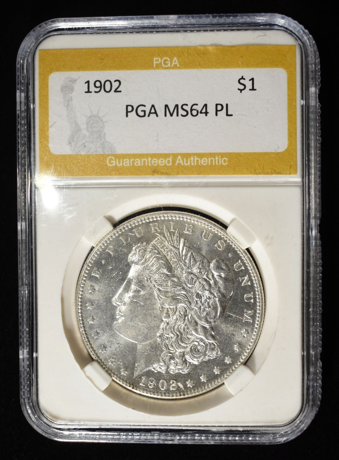 1902 MORGAN DOLLAR PGA CH/GEM BU PL
