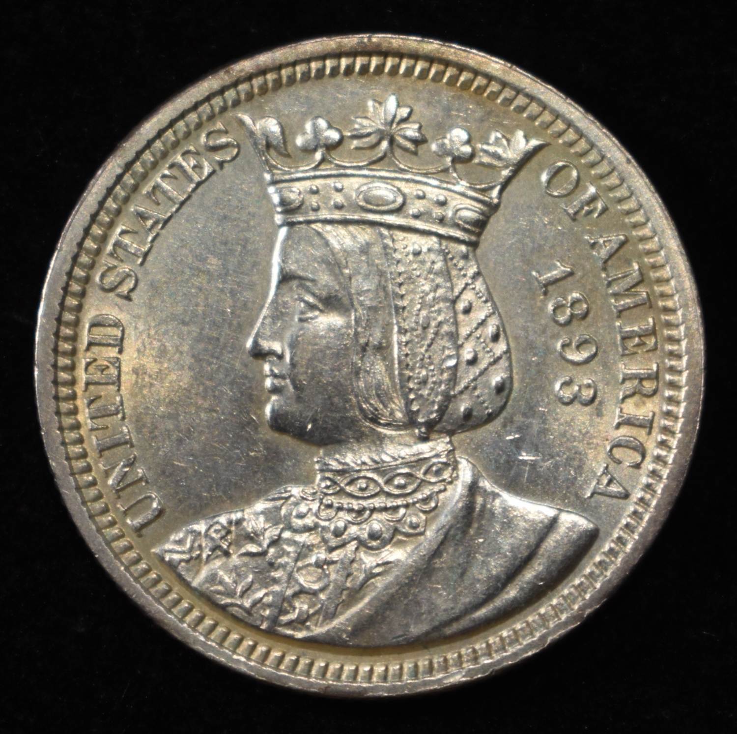 1893 COLUMBIAN QUARTER ISABELLA