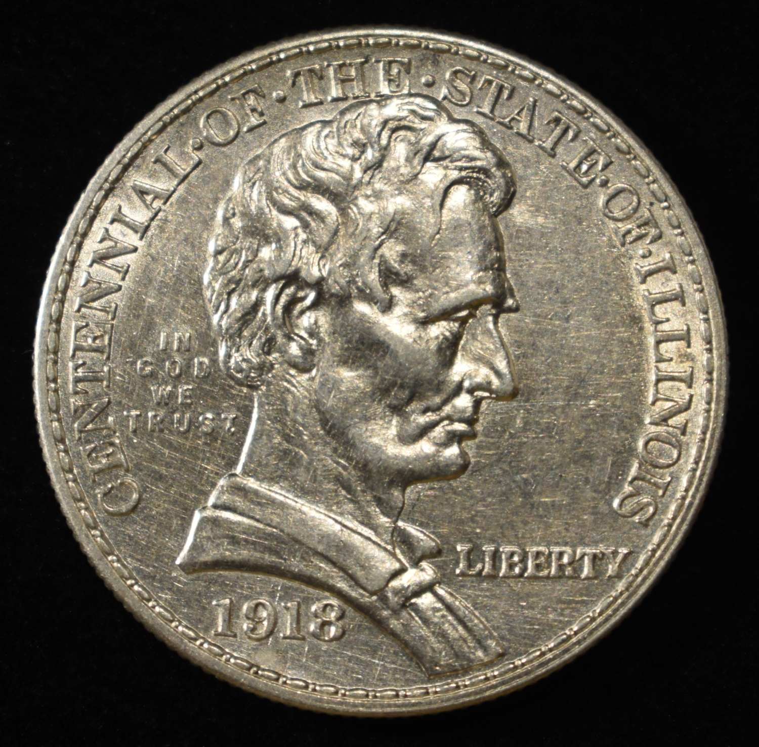 1918 50C COMMEM CENTNL. OF THE STATE OF ILLINOIS