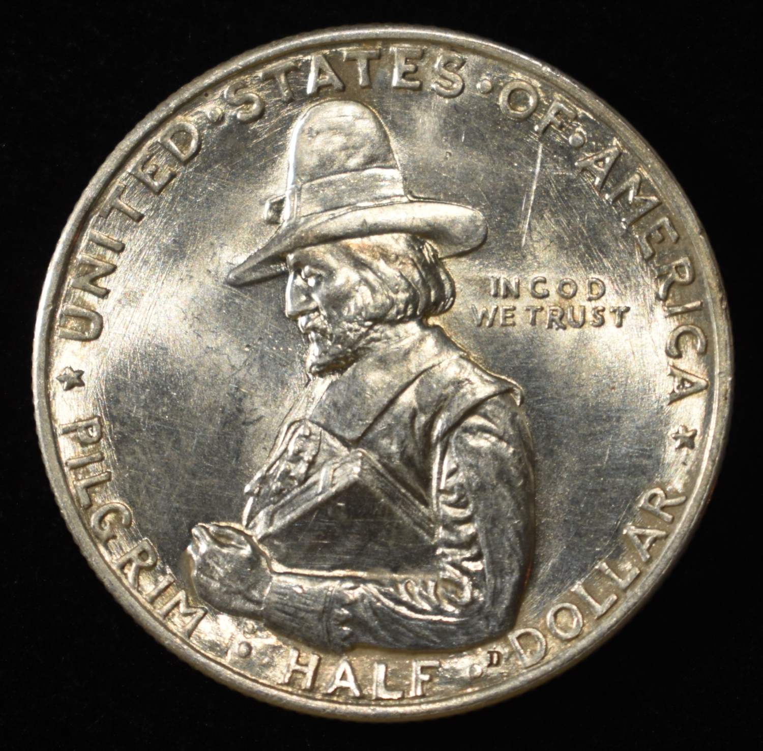 1920 PILGRIM COMMEM HALF DOLLAR GEM BU