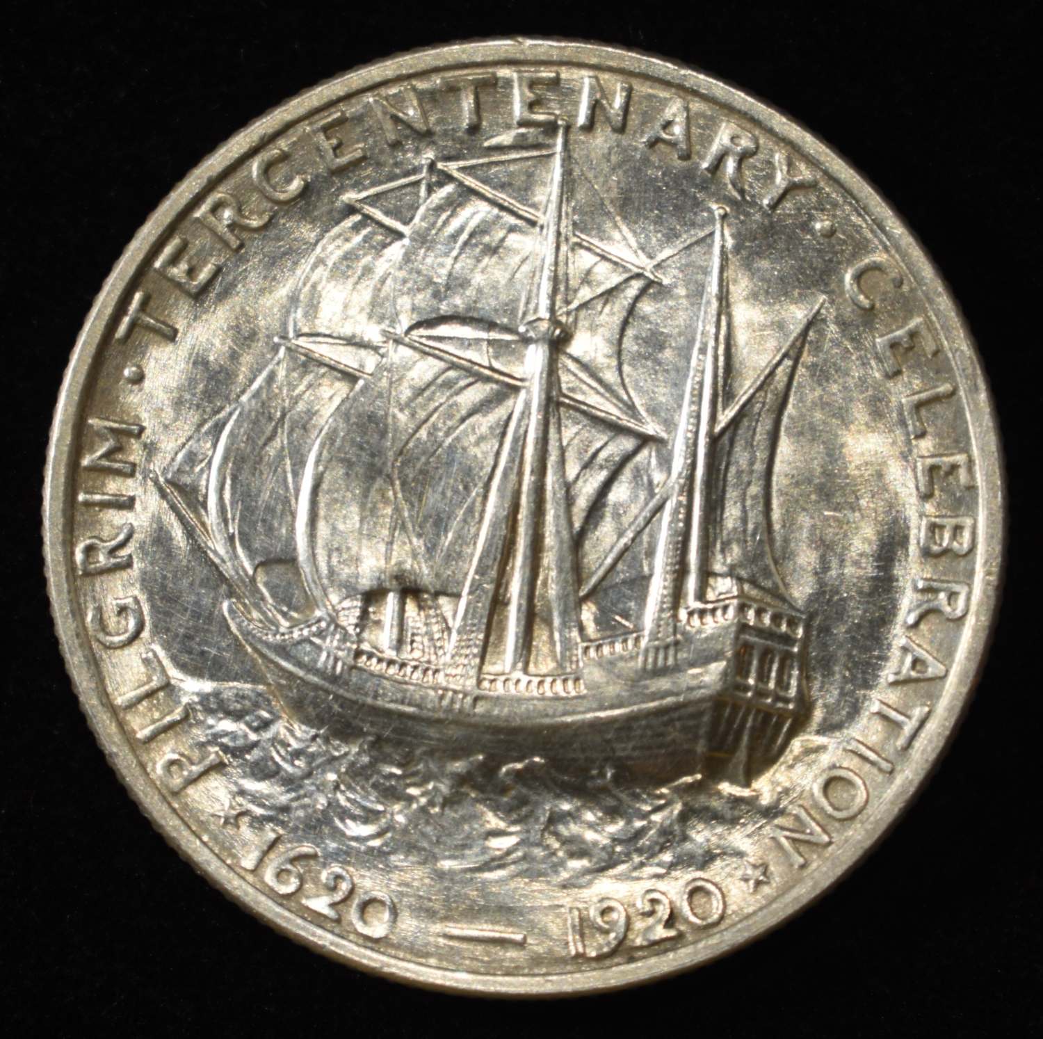 1920 PILGRIM COMMEM HALF DOLLAR GEM BU