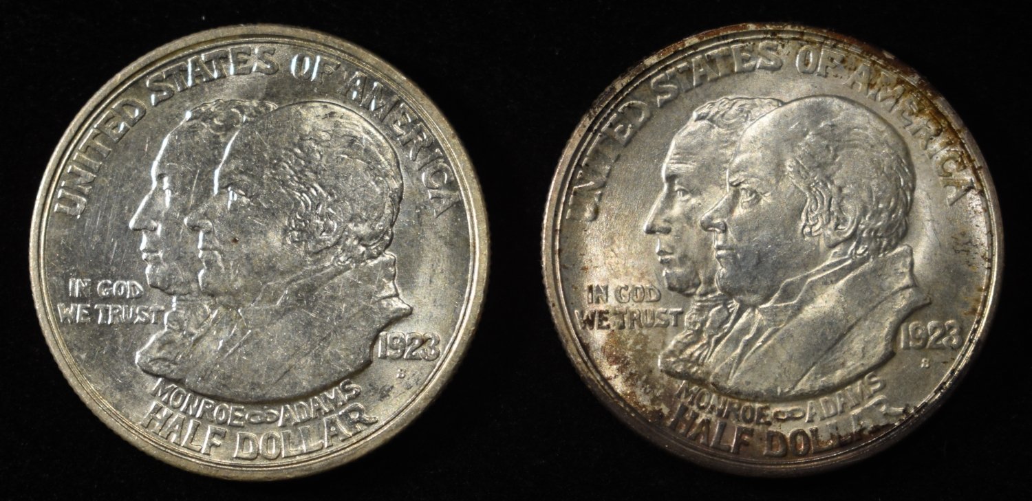 (2) 1923-S 50C COMMEM MONROE DOCTRINE