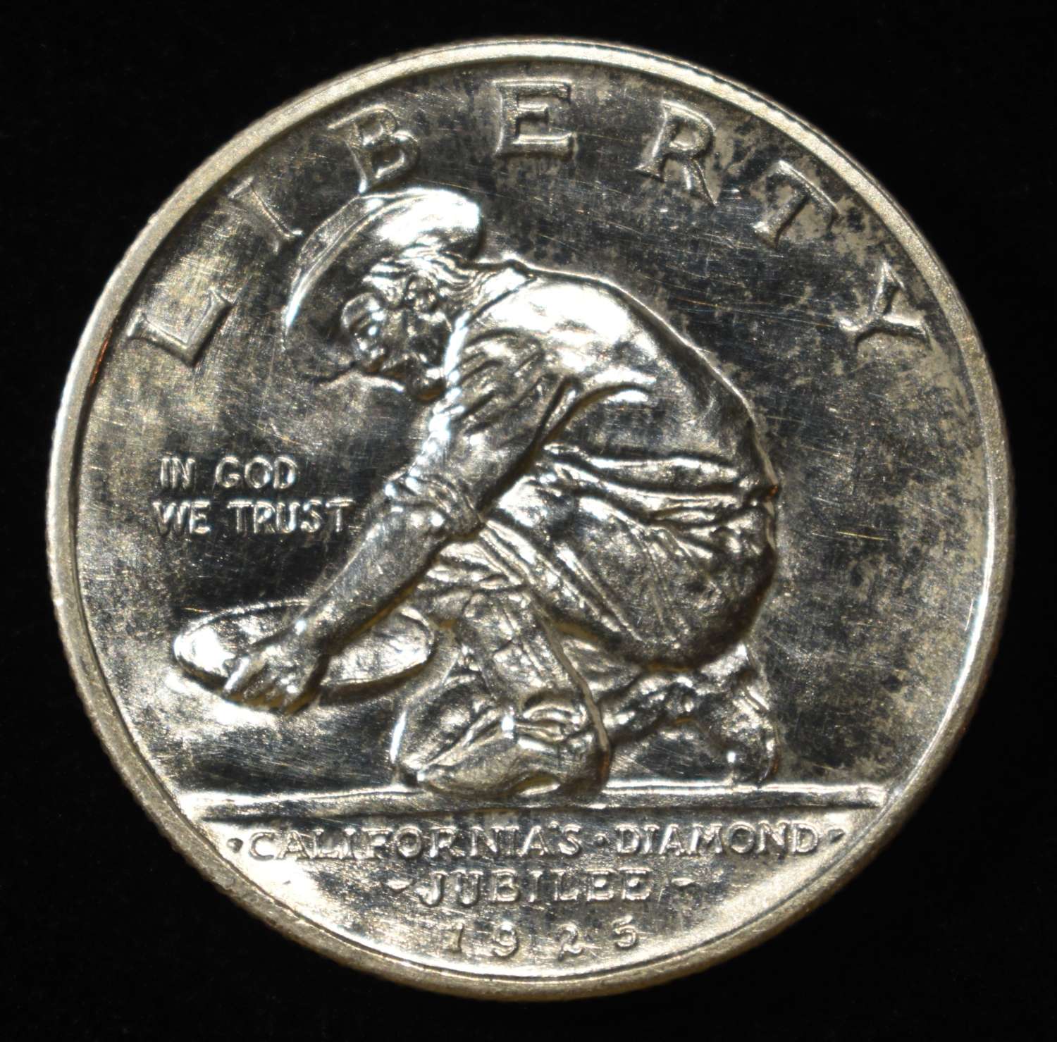 1925-S CALIFORNIA COMMEM HALF DOLLAR GEM BU