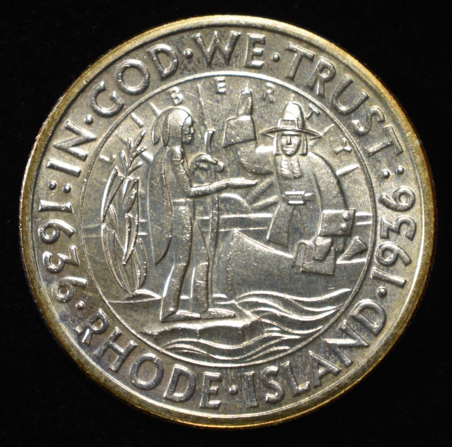 1936 50C COMMEM RHODE ISLAND